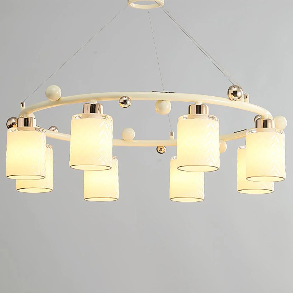 Alsile Japandi Style Glass Chandelier - Image 22