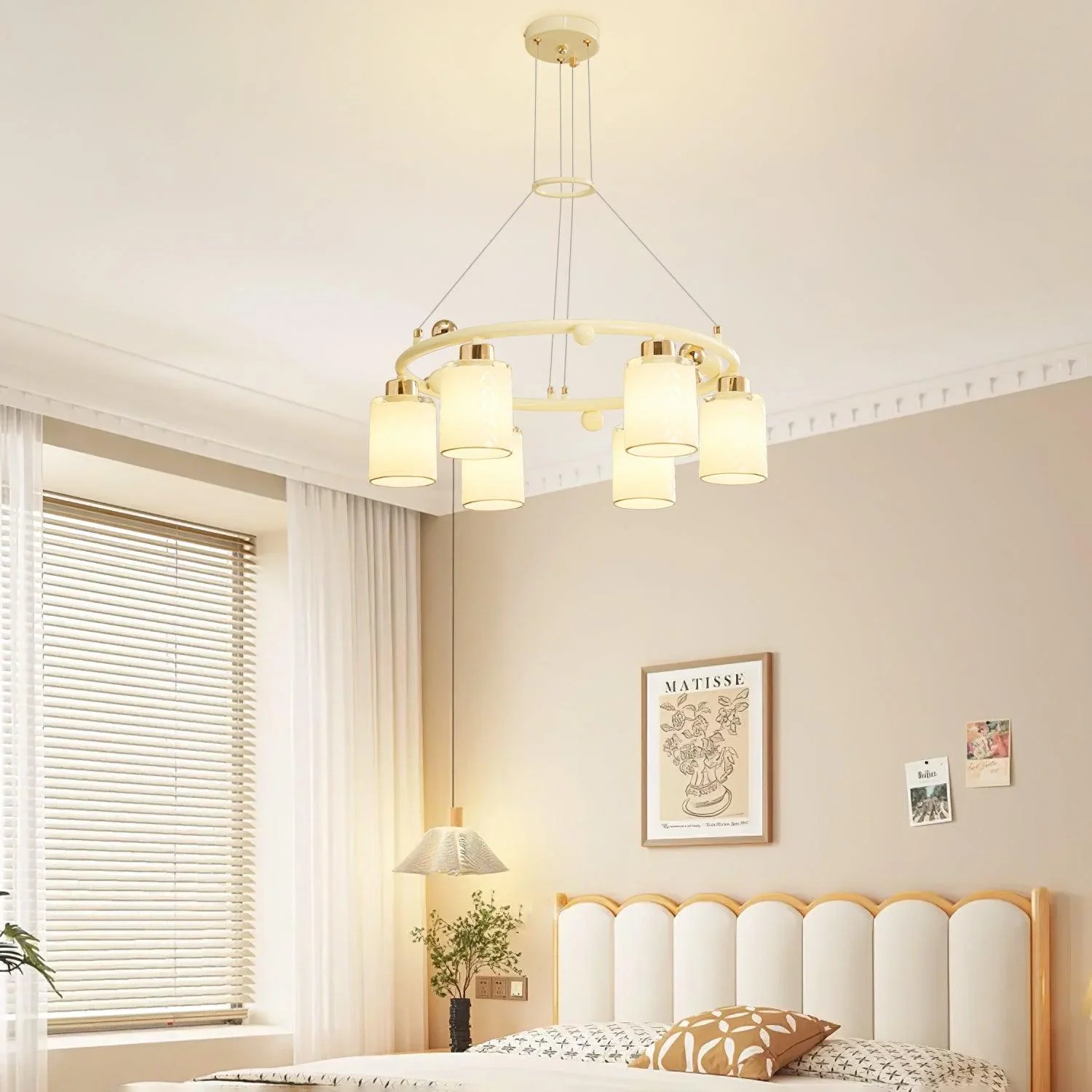 Alsile Japandi Style Glass Chandelier - Image 23