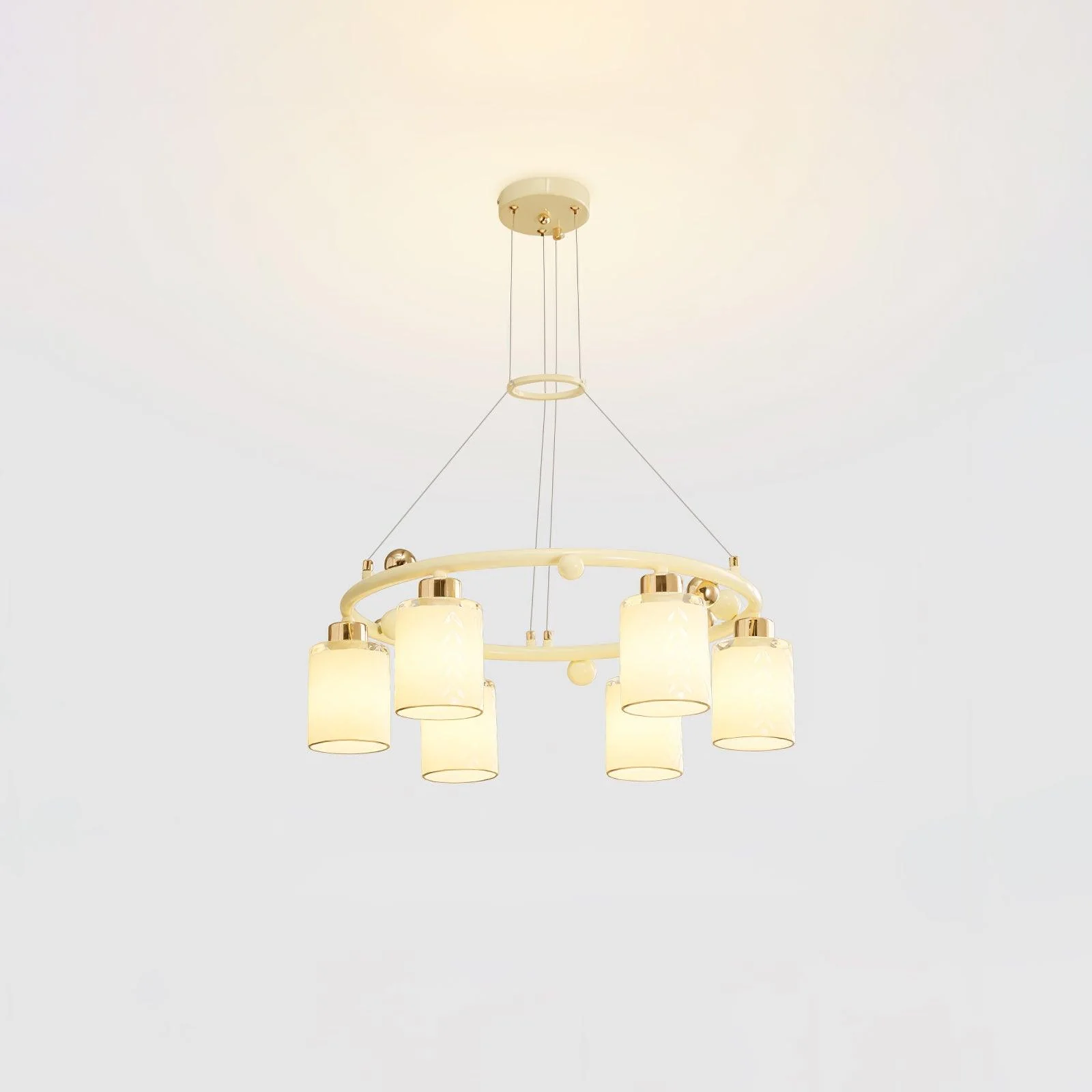 Alsile Japandi Style Glass Chandelier - Image 6