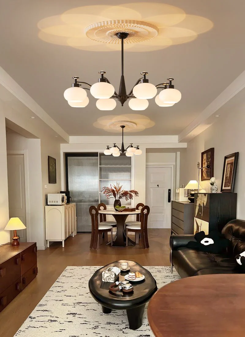 Althaen Elegance Vintage Glass Chandelier - Image 12