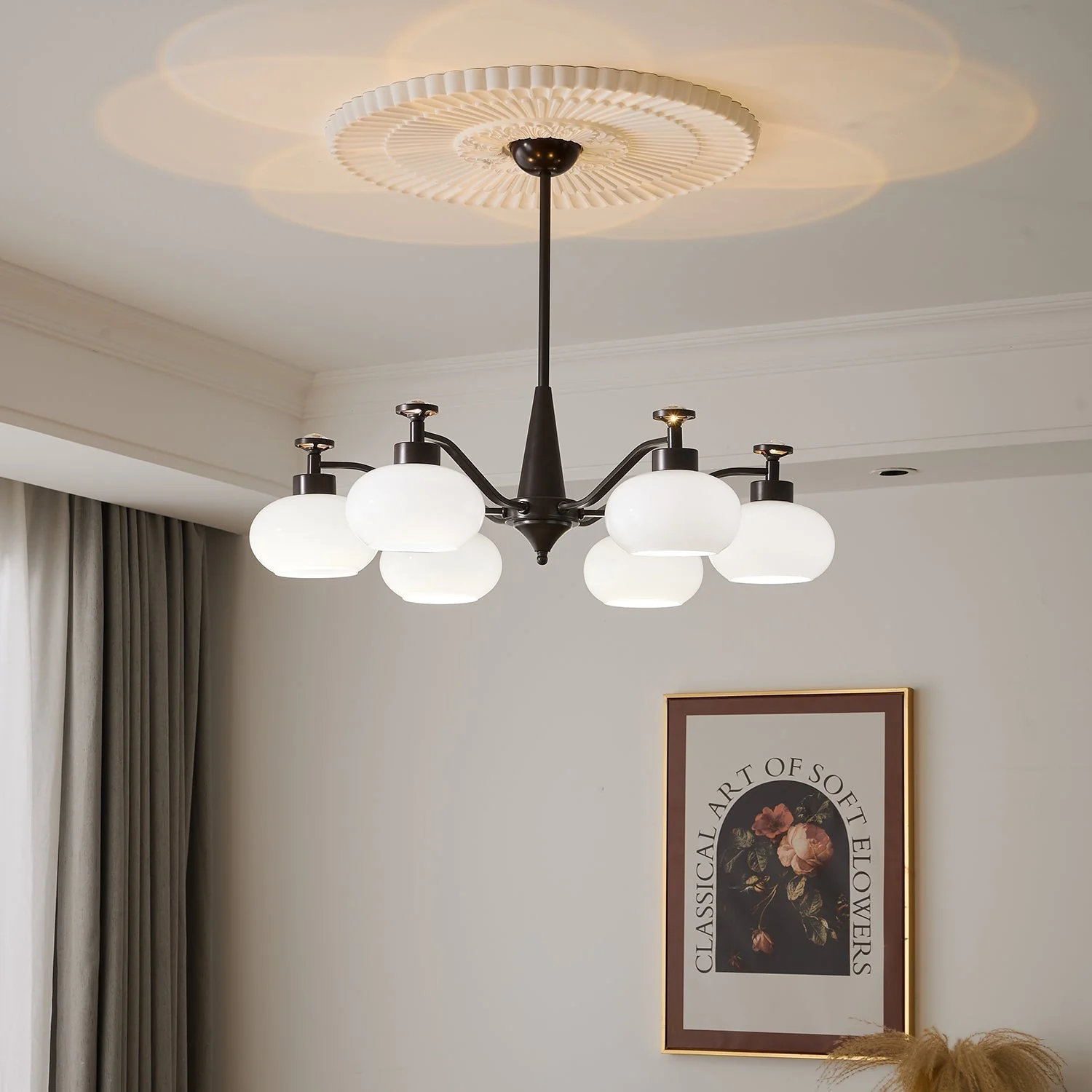 Althaen Elegance Vintage Glass Chandelier - Image 13