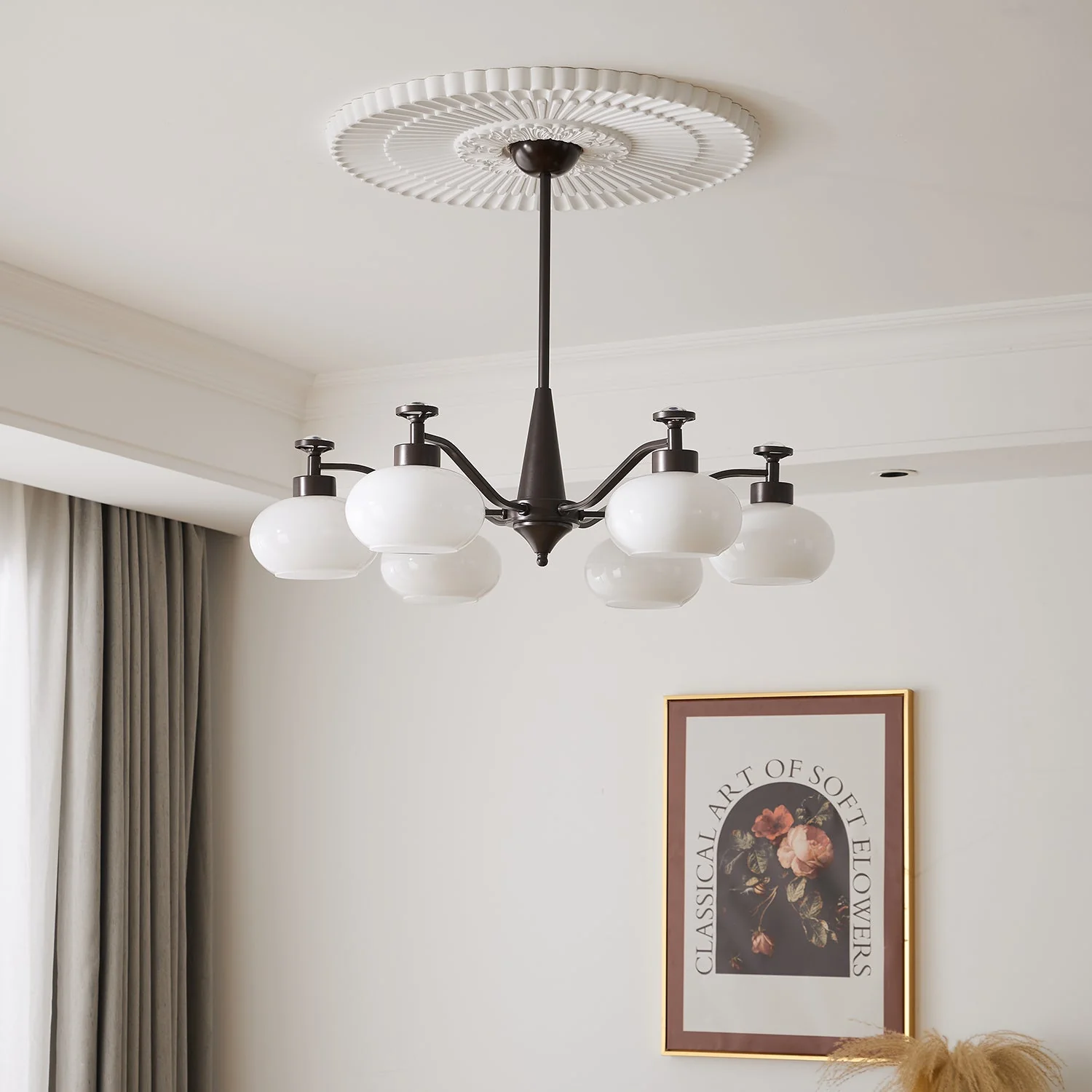 Althaen Elegance Vintage Glass Chandelier - Image 16
