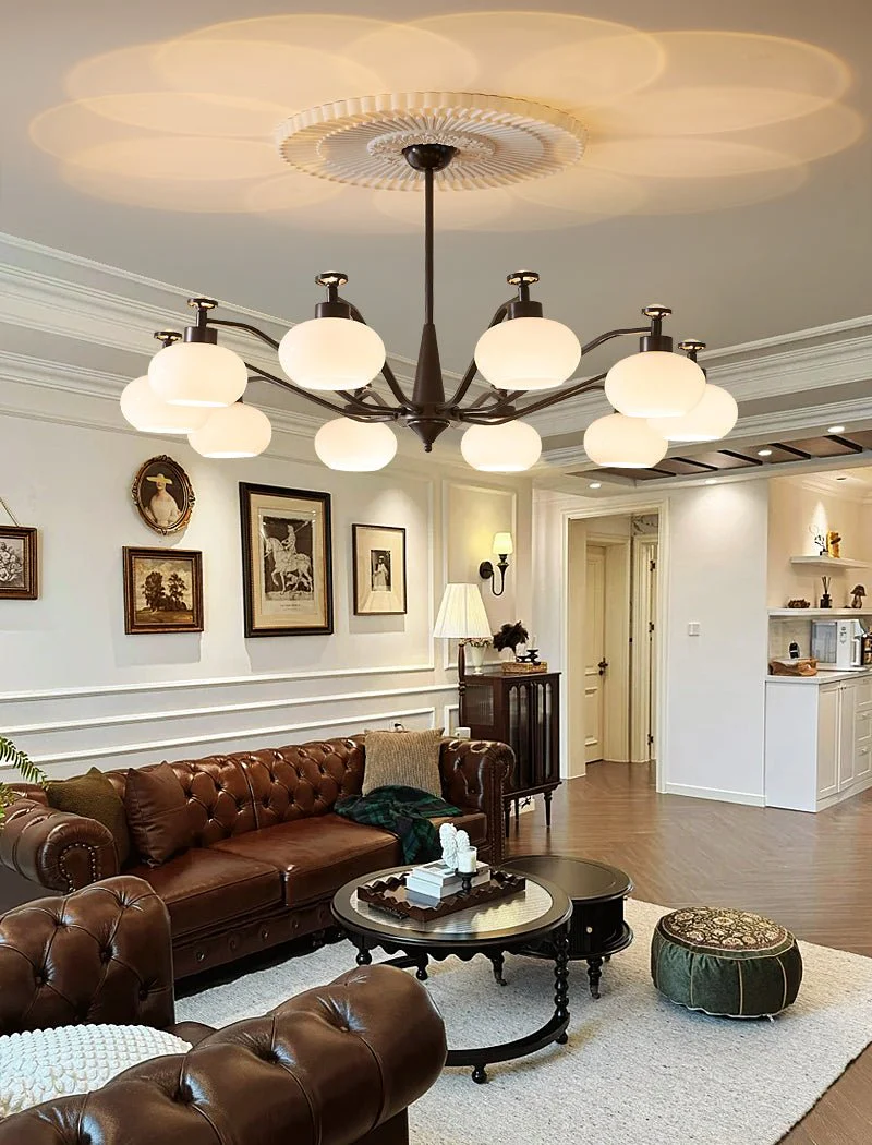 Althaen Elegance Vintage Glass Chandelier - Image 23