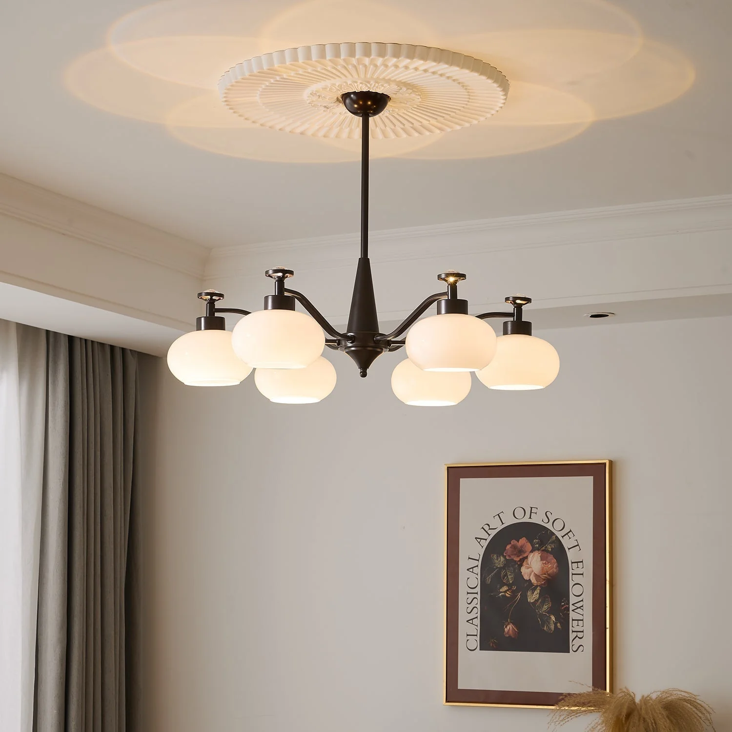 Althaen Elegance Vintage Glass Chandelier - Image 25
