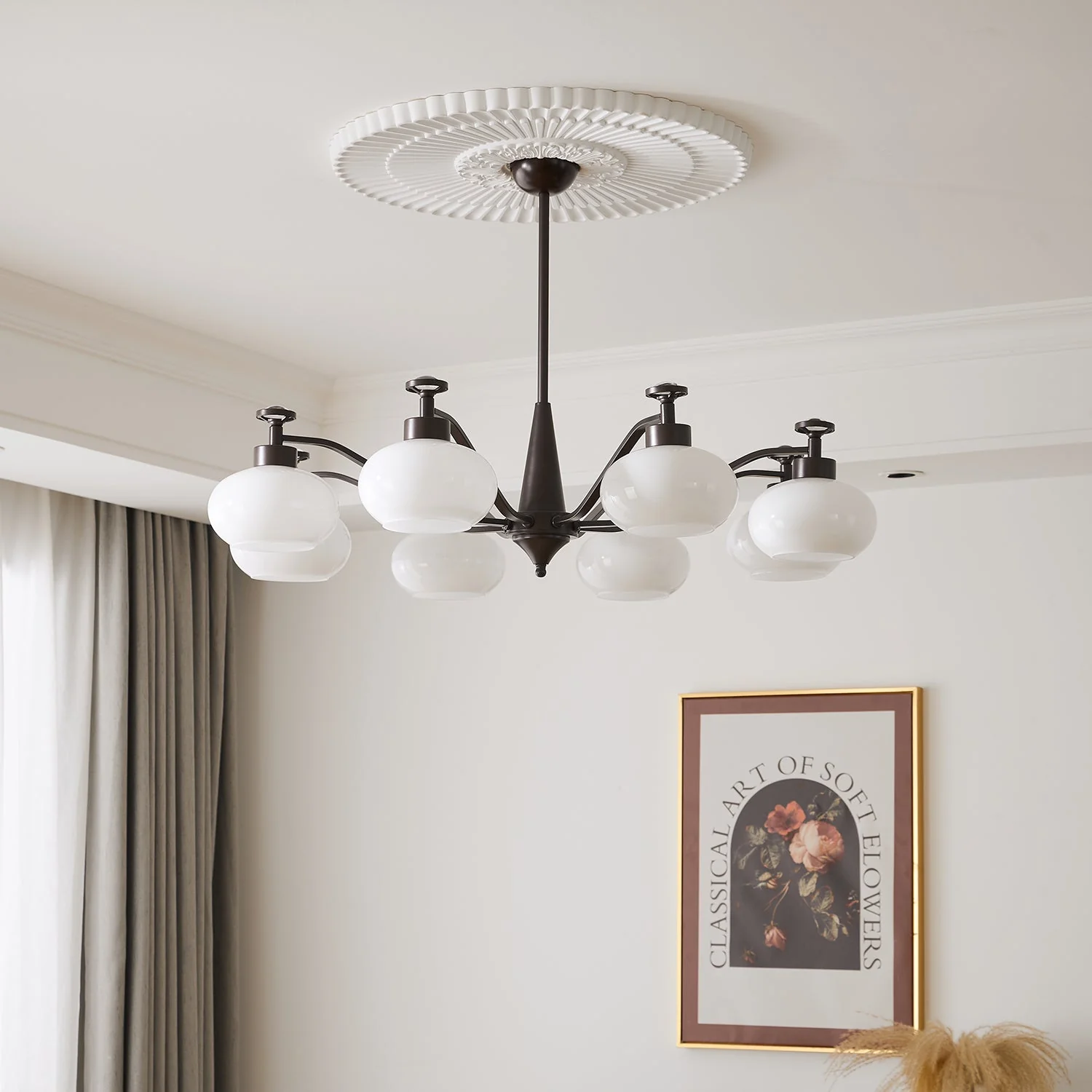Althaen Elegance Vintage Glass Chandelier - Image 26