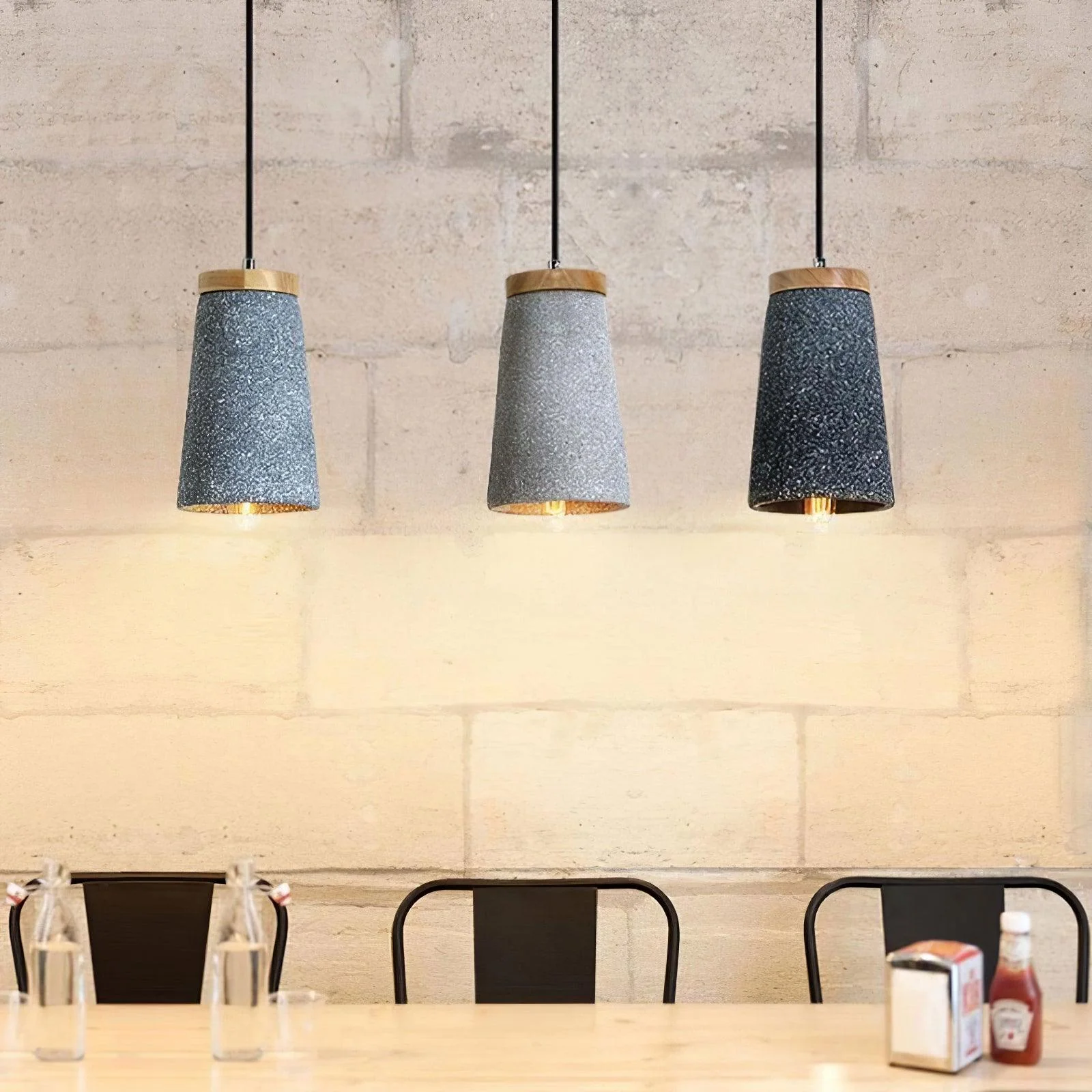 Althere Wood Cement Pendant Light - Image 14