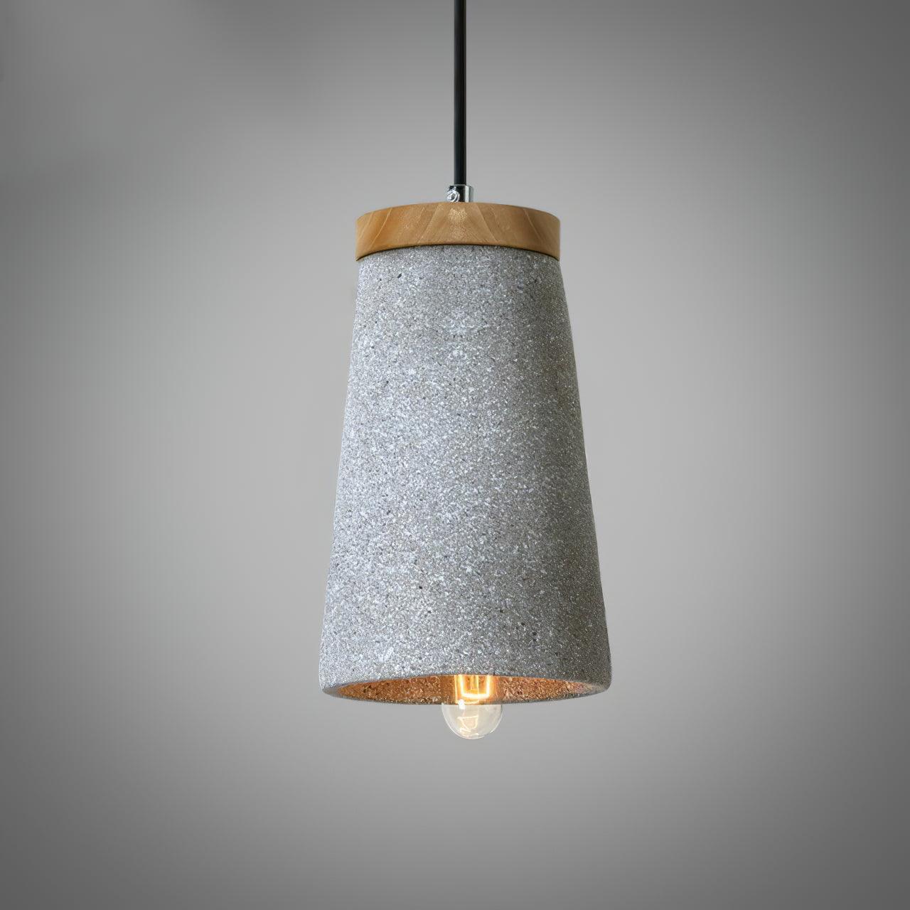 Althere Wood Cement Pendant Light - Image 18
