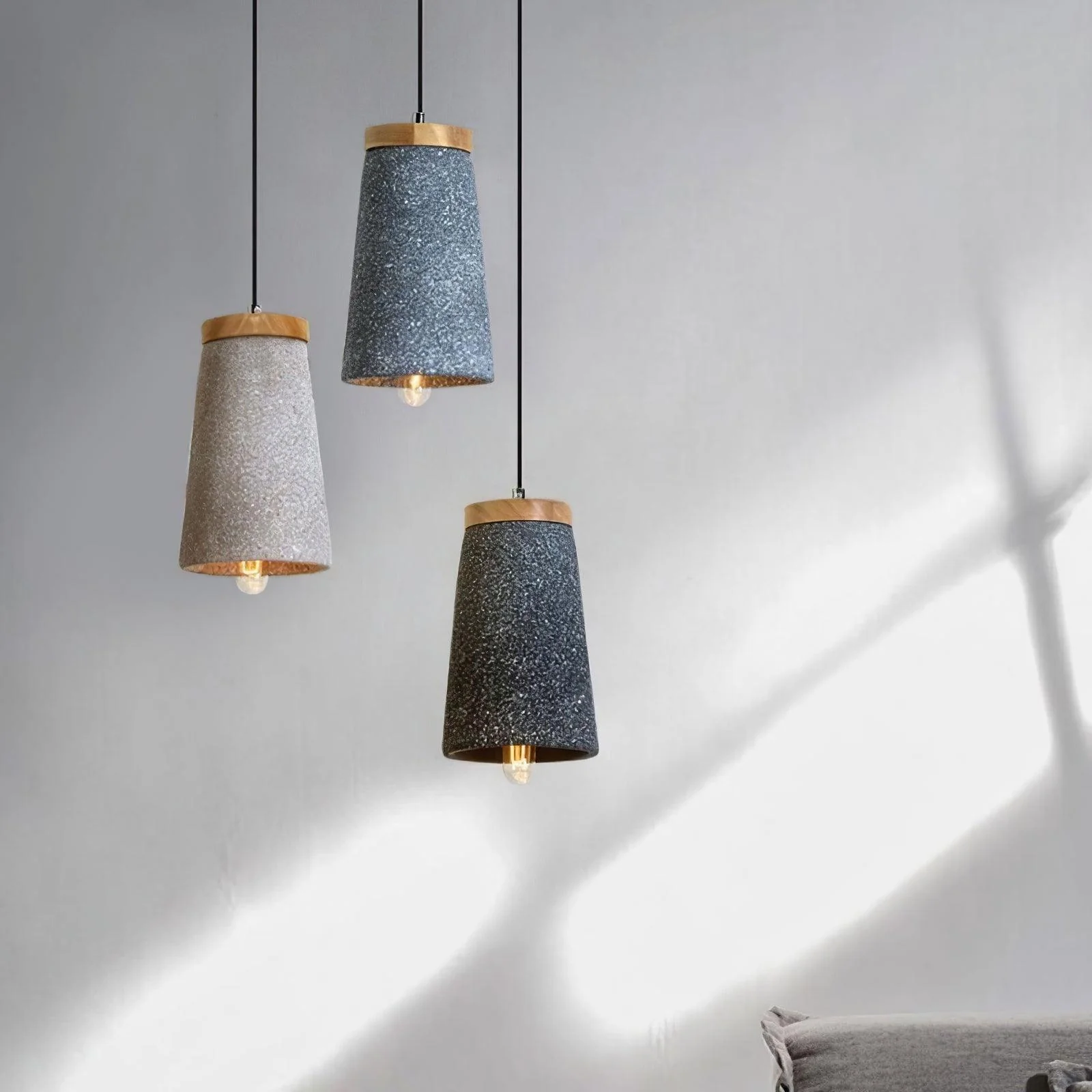 Althere Wood Cement Pendant Light - Image 24