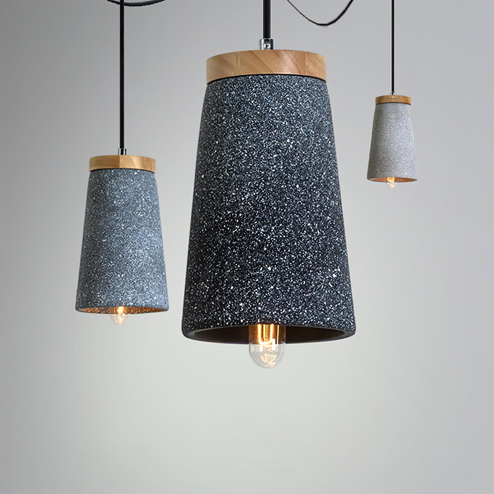 Althere Wood Cement Pendant Light - Image 25