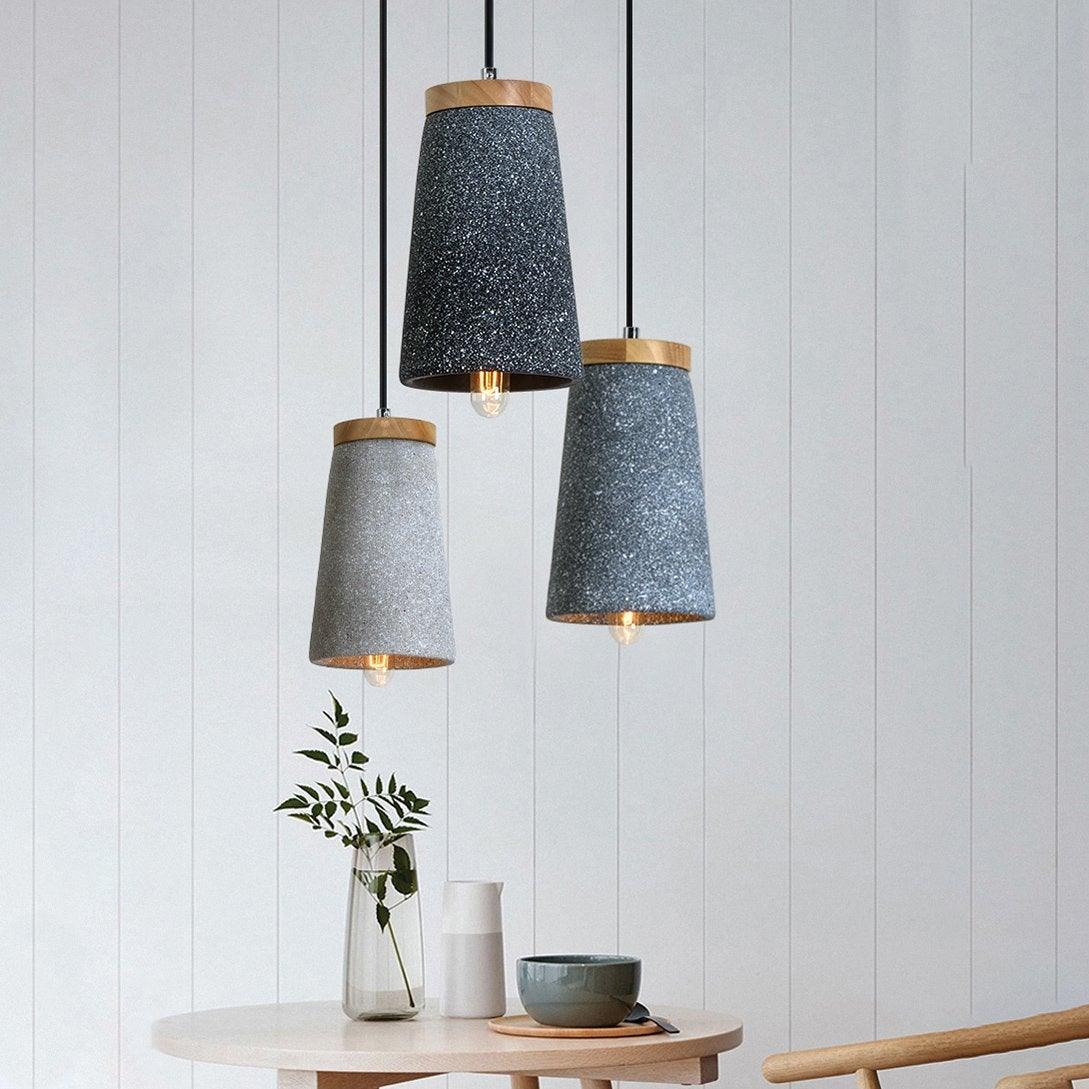 Althere Wood Cement Pendant Light - Image 4