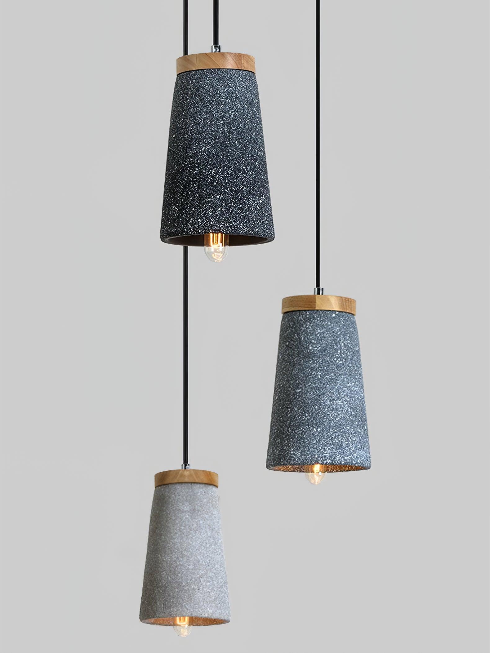 Althere Wood Cement Pendant Light - Image 5