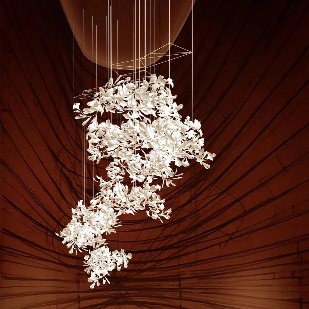 Alvenan Gingko Ceramic Combination Chandelier - Image 11