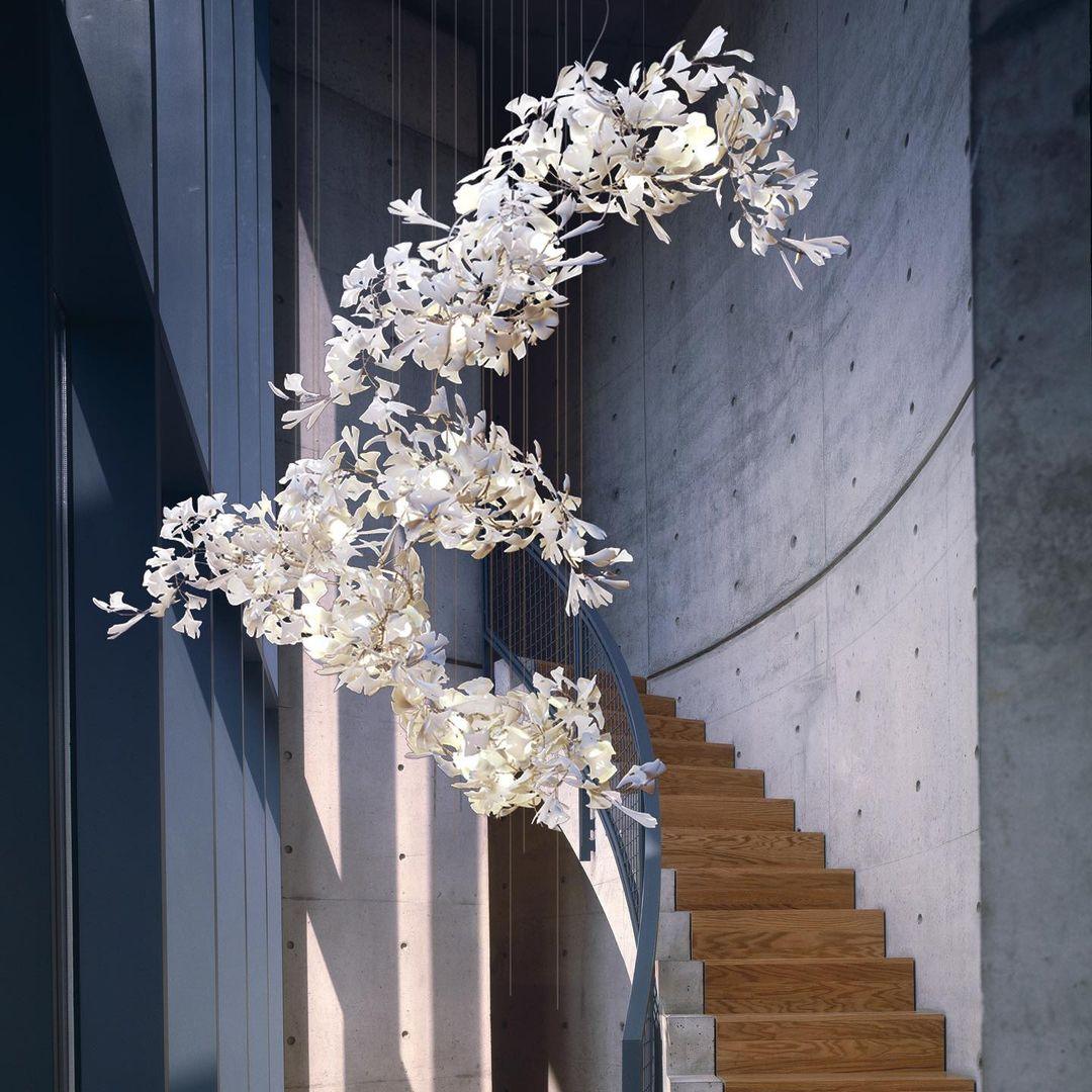 Alvenan Gingko Ceramic Combination Chandelier - Image 13