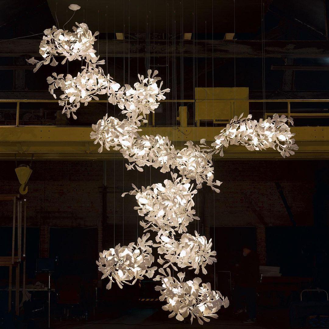 Alvenan Gingko Ceramic Combination Chandelier - Image 15