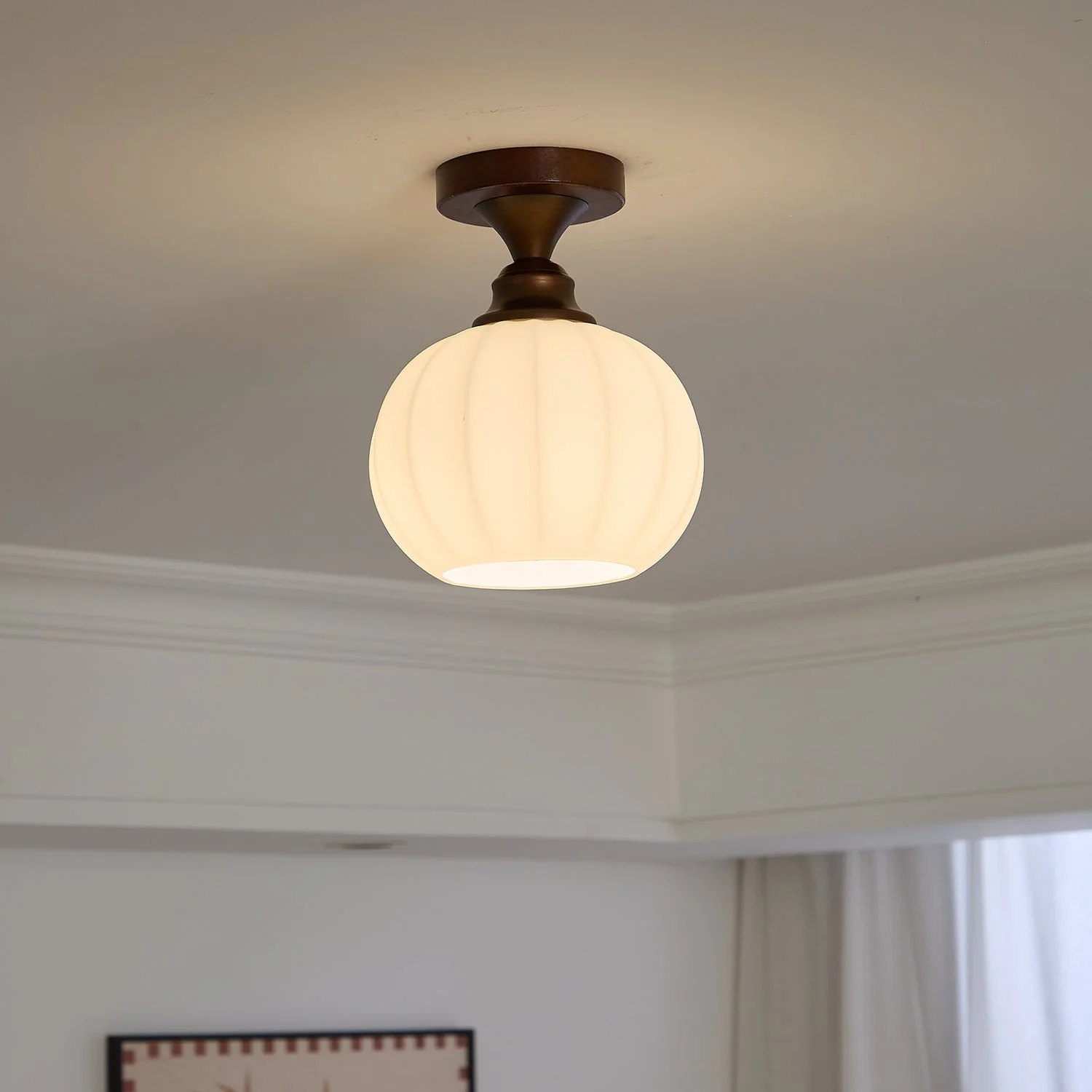 Alveneth Premium Nordic Art Glass Ceiling Lamp - Image 4
