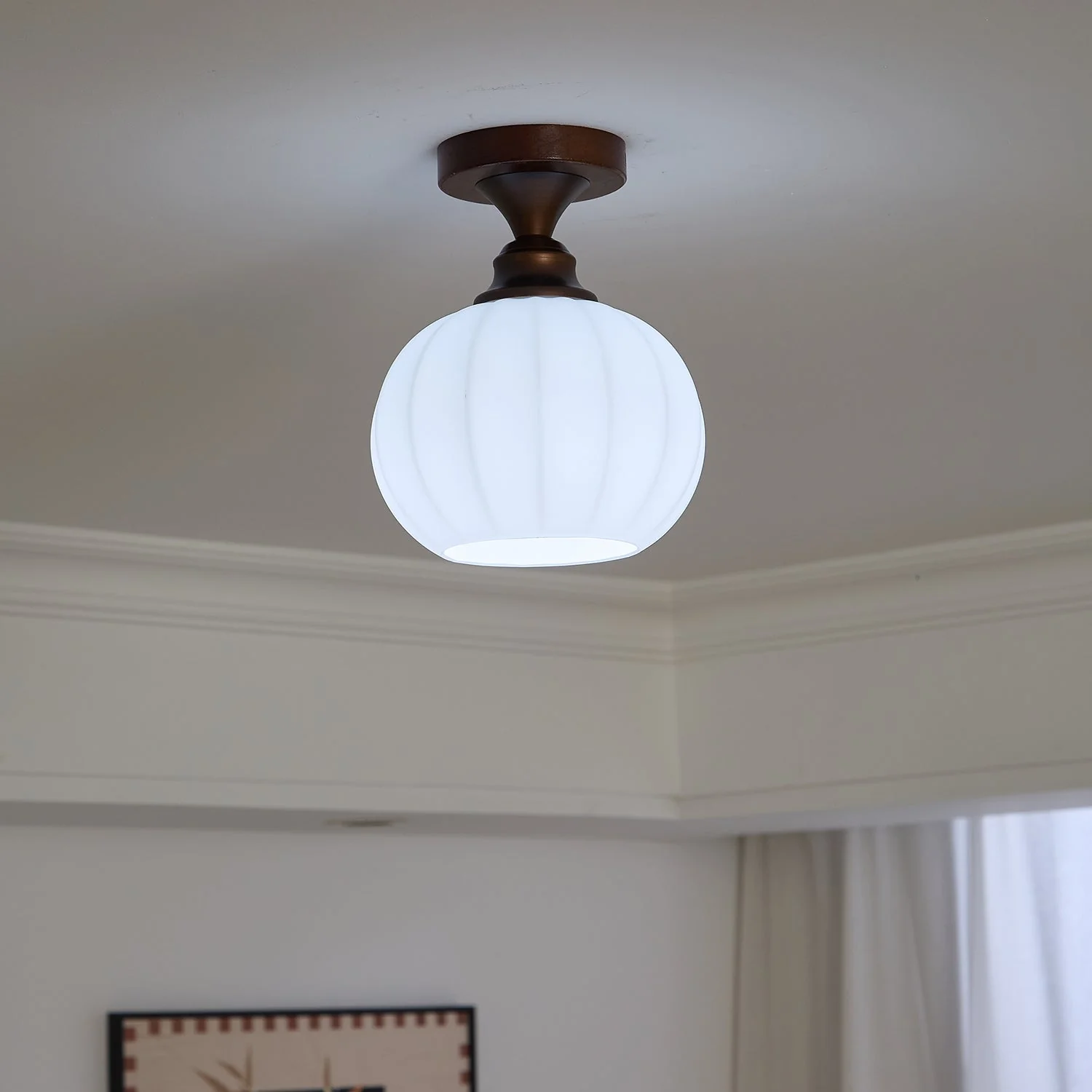 Alveneth Premium Nordic Art Glass Ceiling Lamp - Image 9