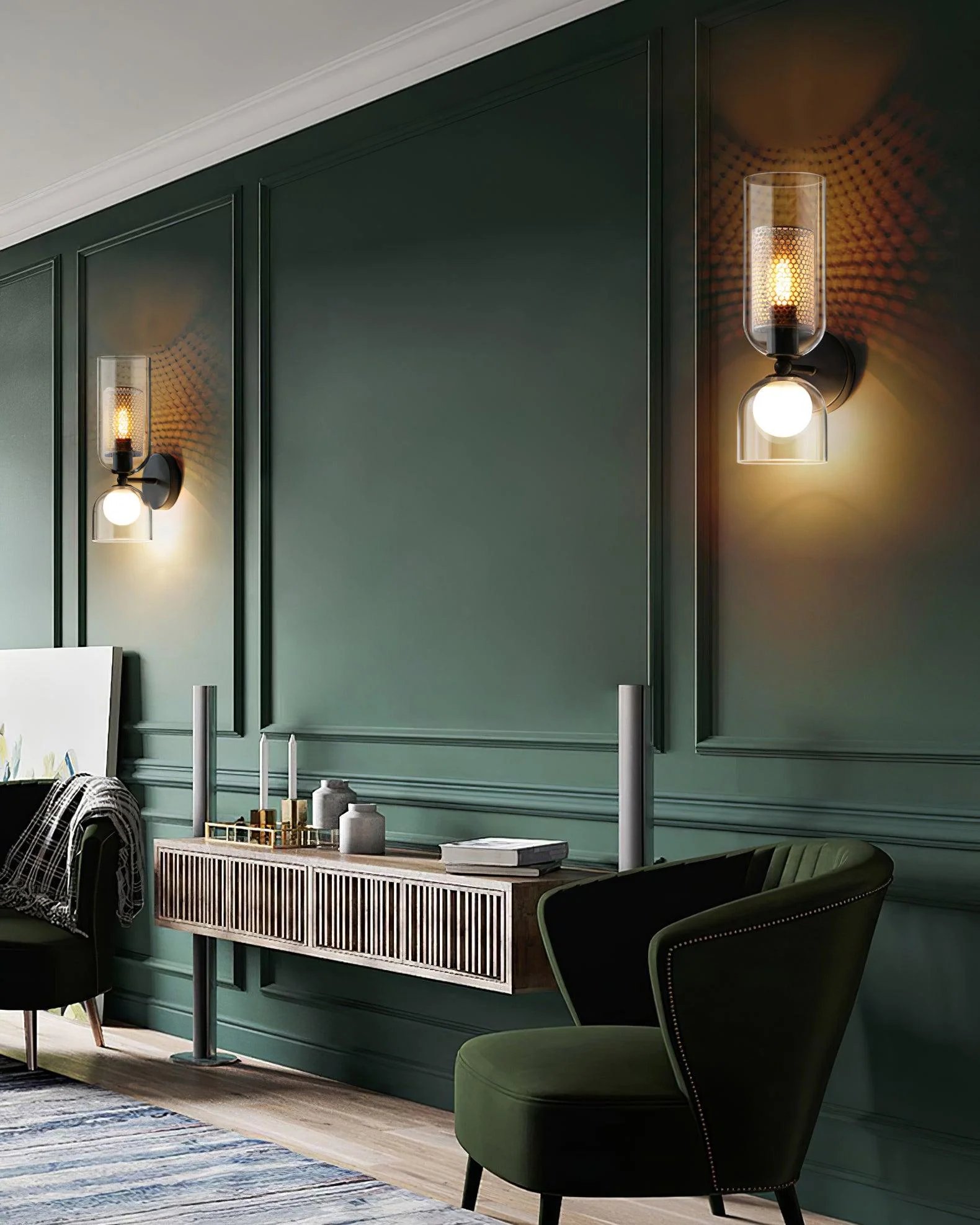 Alvynan Premium Nordic Art Glass Wall Lamp - Image 2