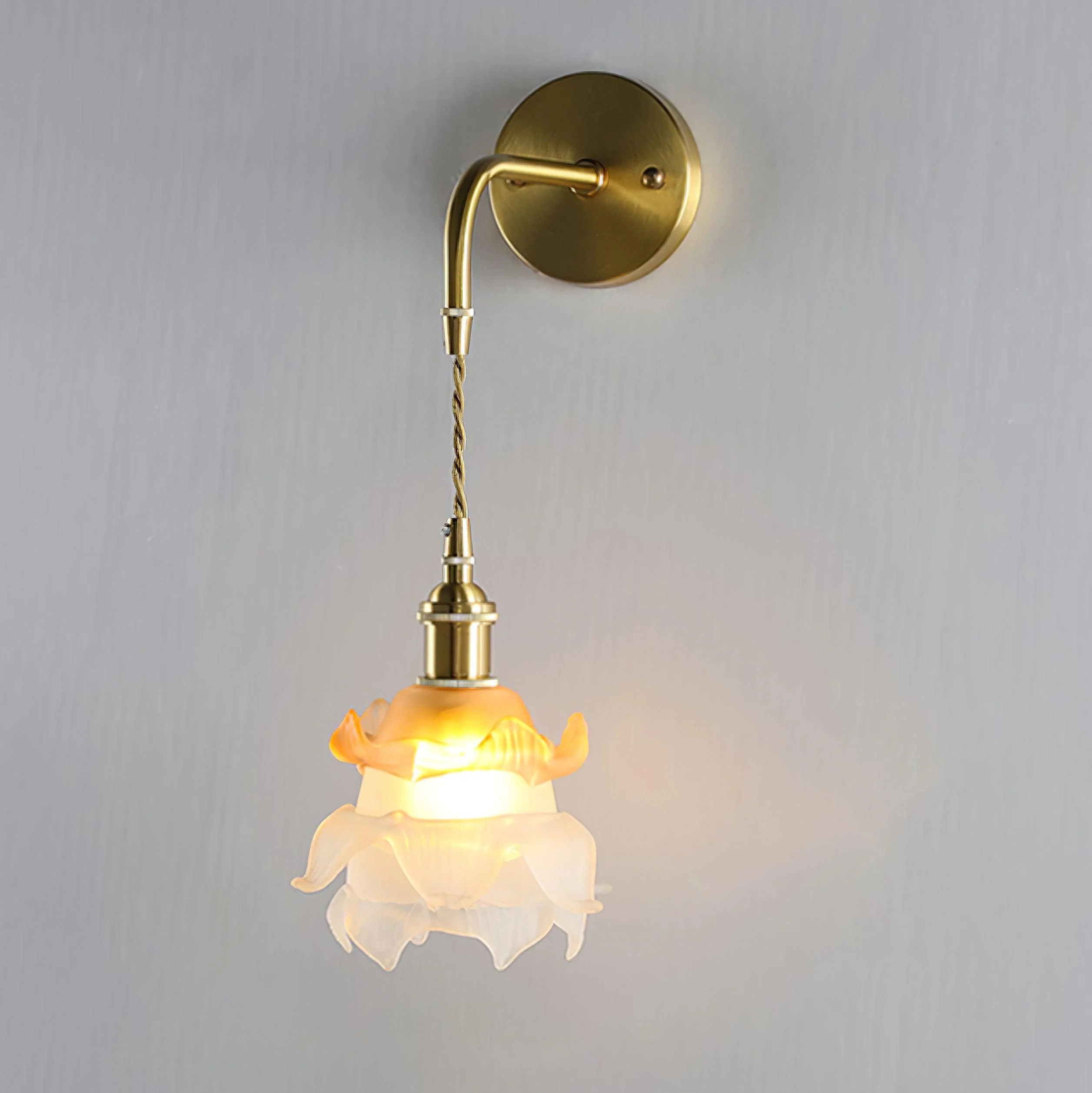 Amarira Premium Elegance Brass Glass Wall Lamp - Image 6
