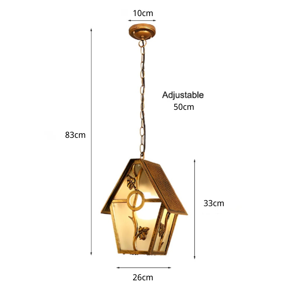 Ambe Creative Cabin American Glass Outdoor Chandelier Lamp - Image 6
