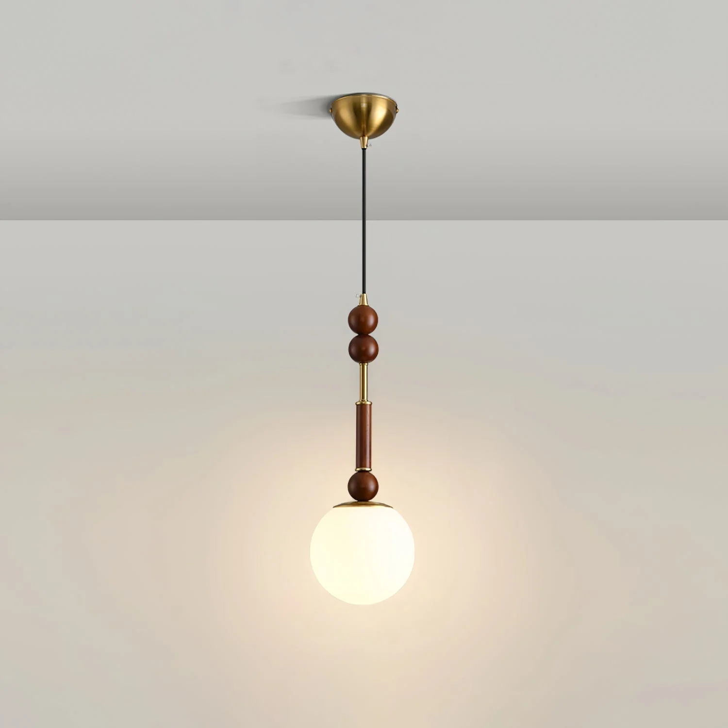 AmberGlow Vintage Wood Pendant Lamp - Image 13