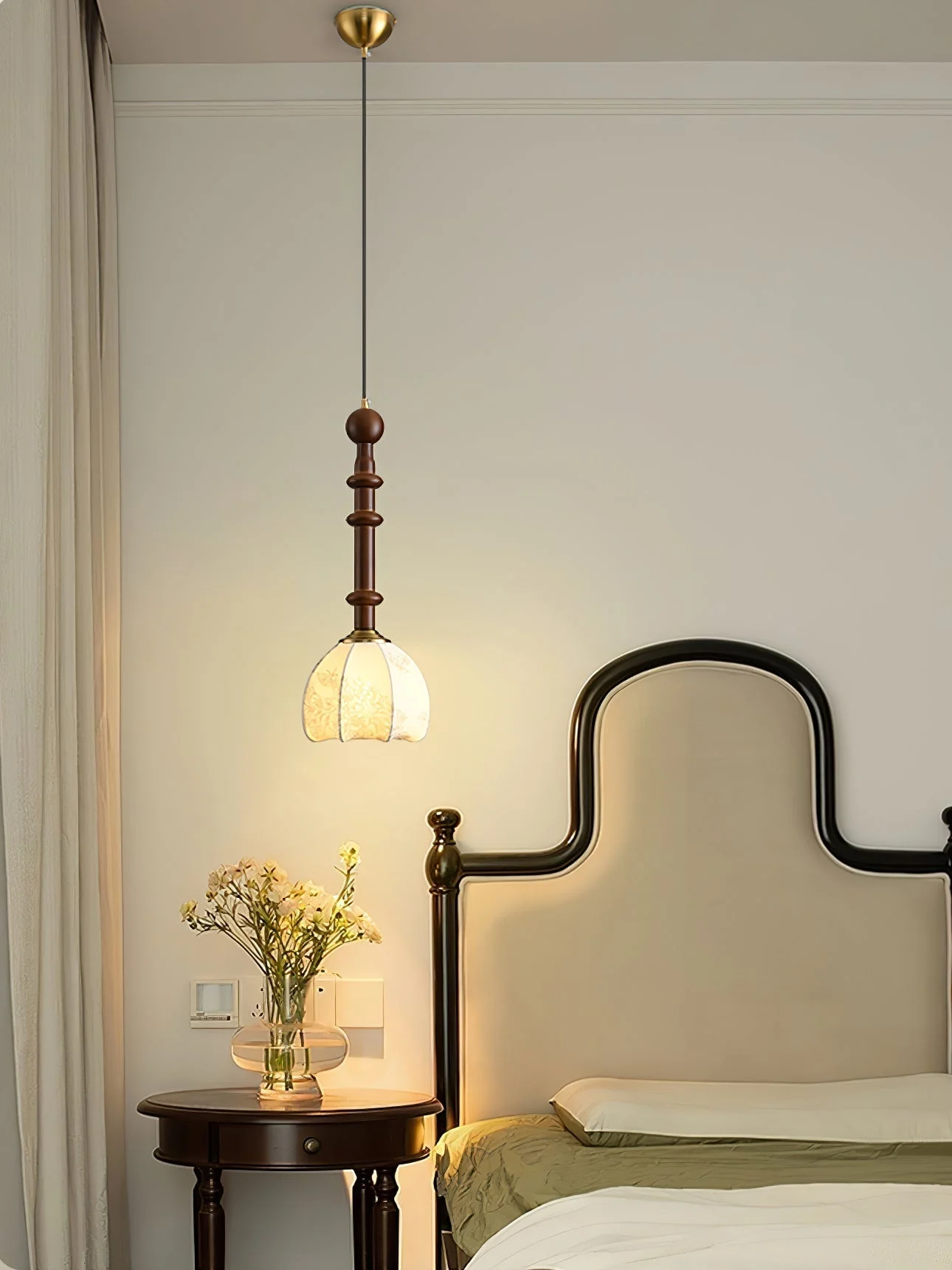 AmberGlow Vintage Wood Pendant Lamp - Image 23