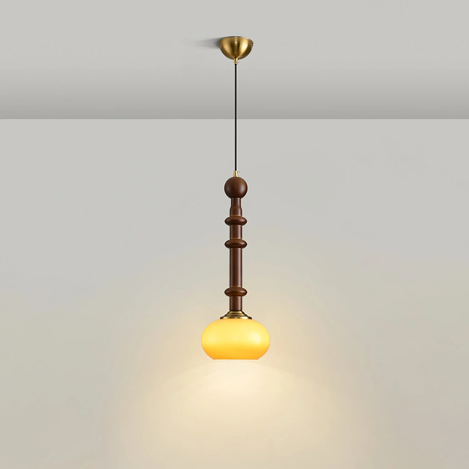AmberGlow Vintage Wood Pendant Lamp - Image 24