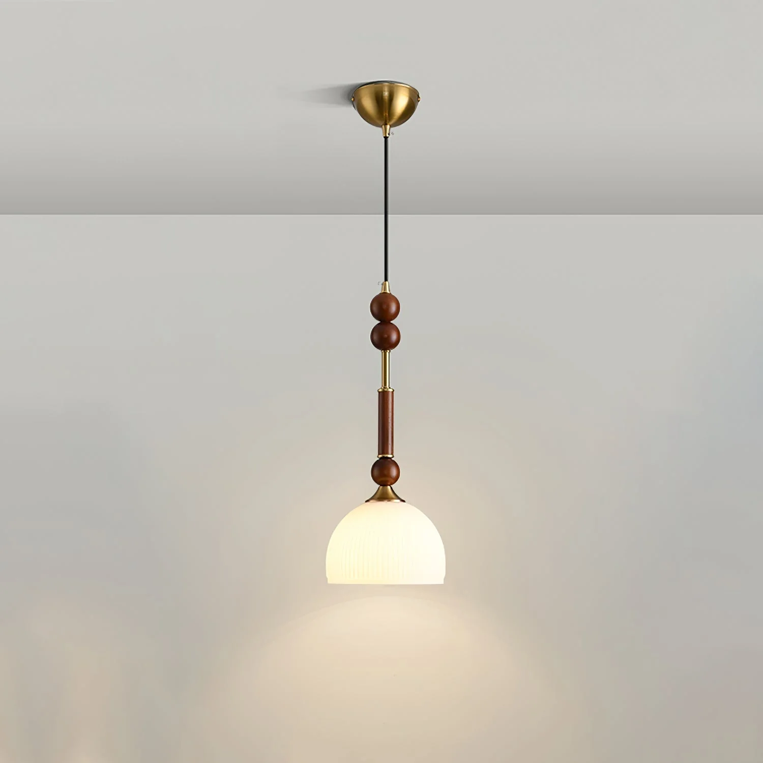 AmberGlow Vintage Wood Pendant Lamp - Image 25