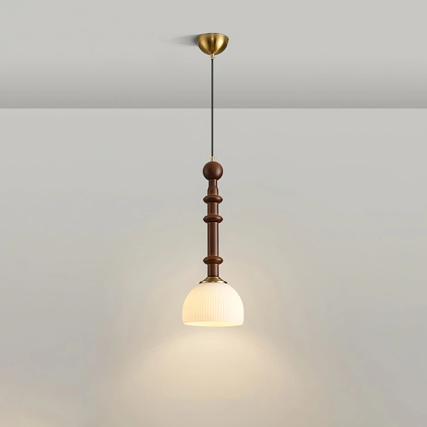 AmberGlow Vintage Wood Pendant Lamp - Image 26