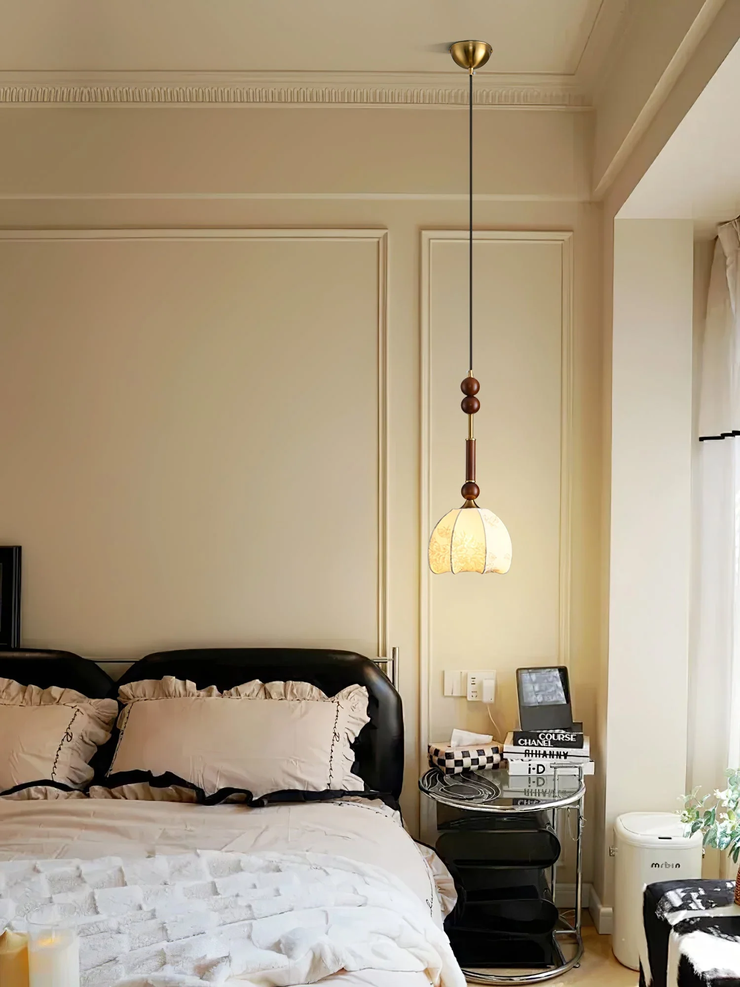 AmberGlow Vintage Wood Pendant Lamp - Image 35