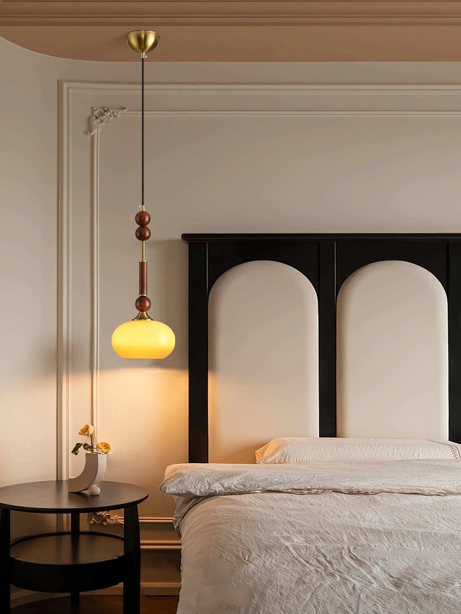AmberGlow Vintage Wood Pendant Lamp - Image 39