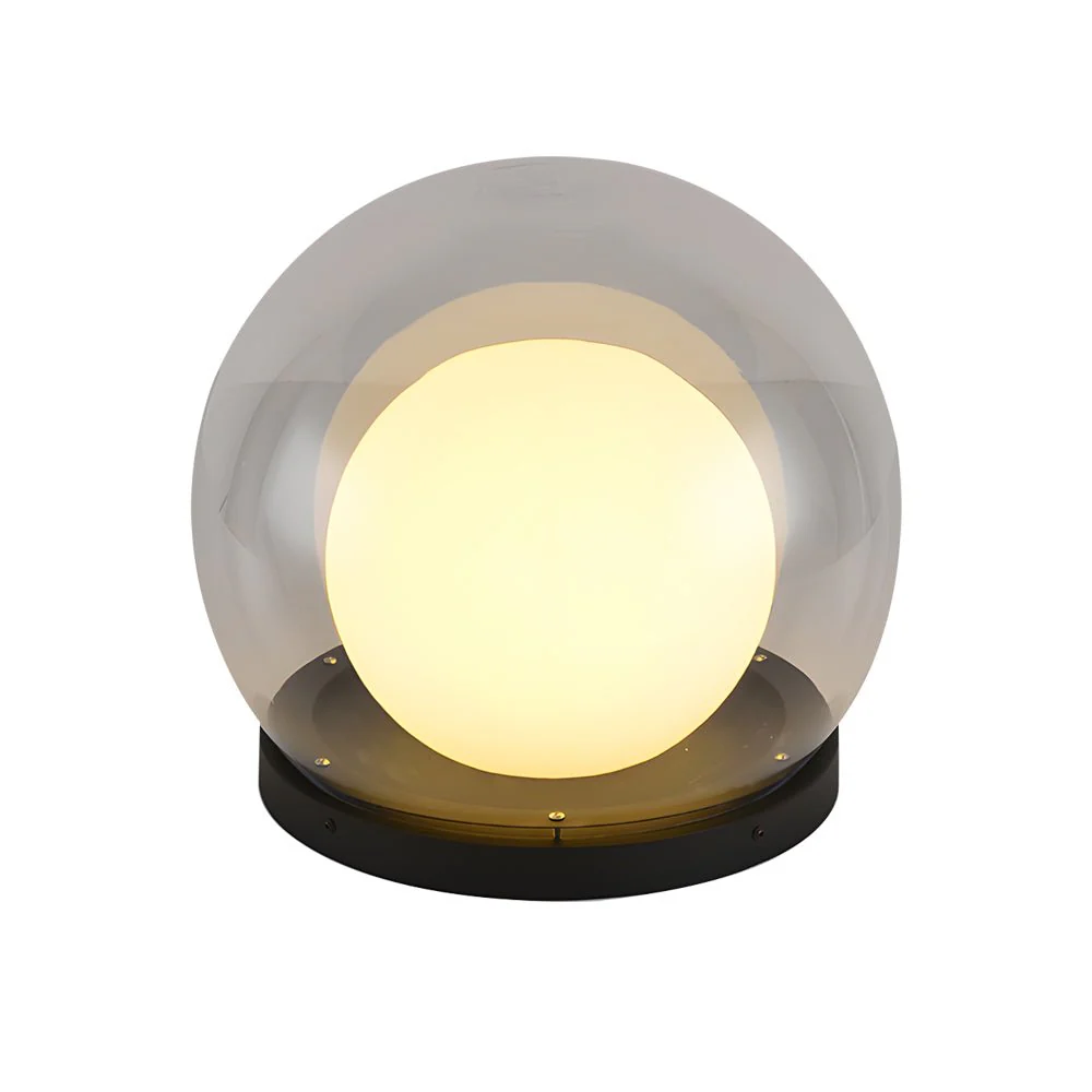 Amby Bubble Lunar Landscape Globe Steel Outdoor Lantern Light - Image 3