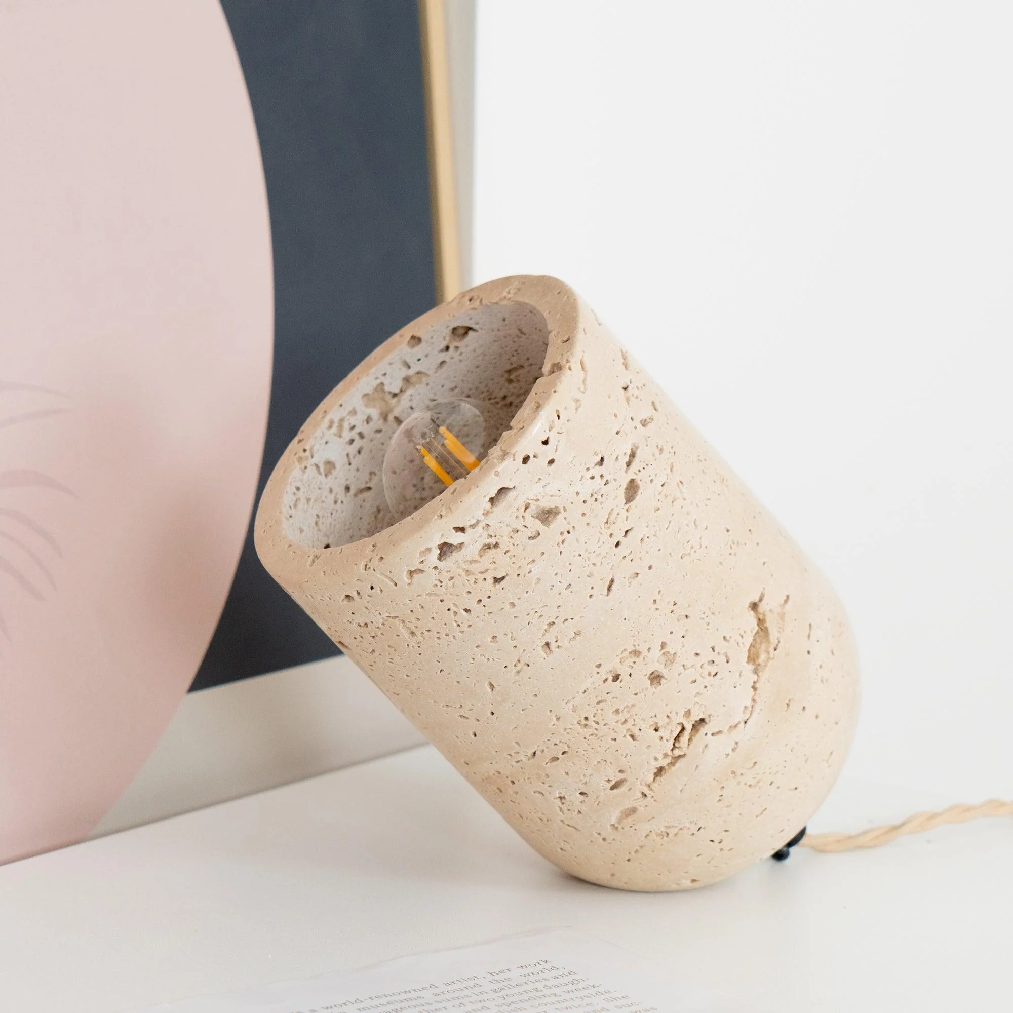 Amidori Wabi-Sabi Travertine Table Light - Image 5