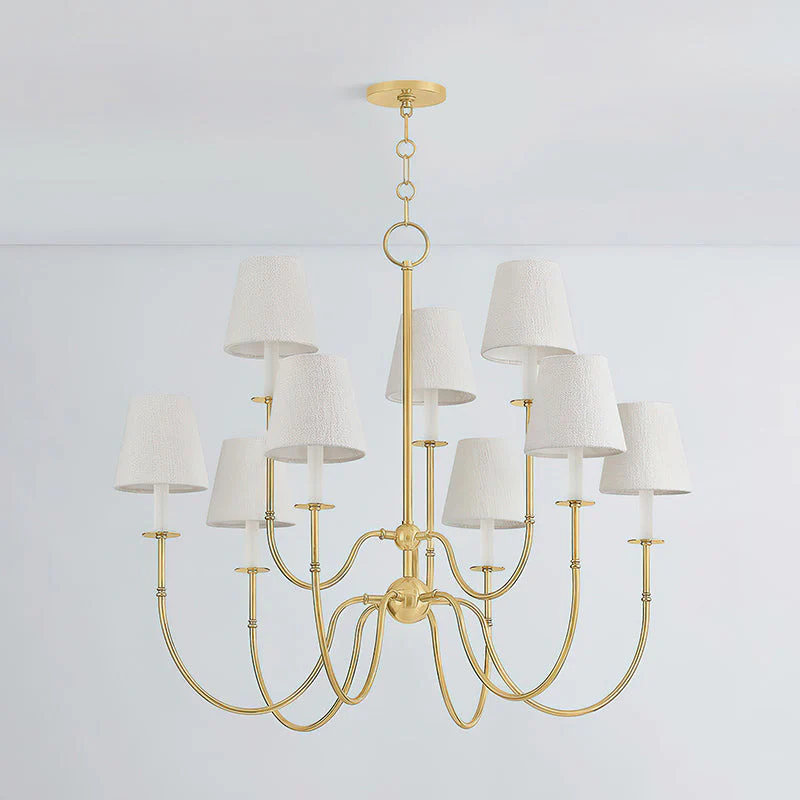 Amina Contemporary Brass Chandelier - Image 5