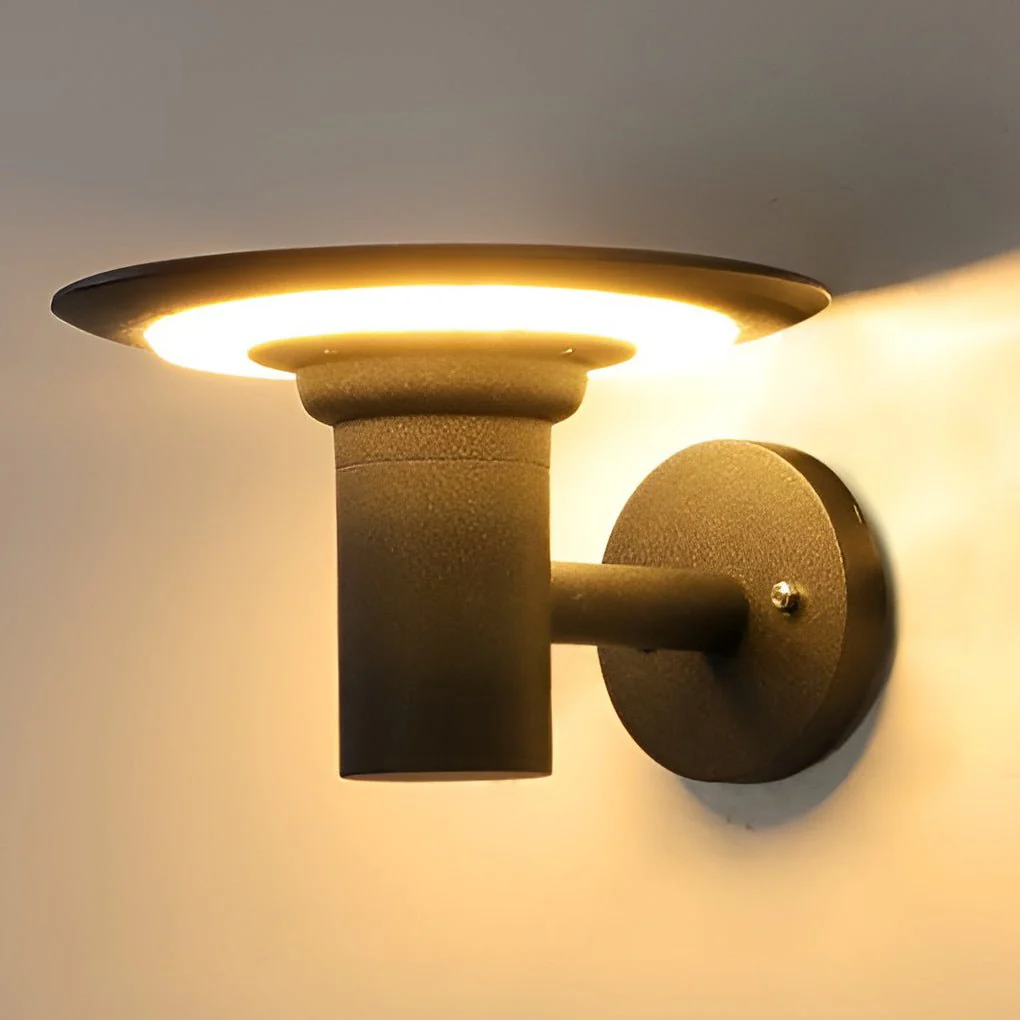 Angela Round UFO-shaped Outdoor Sconces Wall Lamp - Image 8
