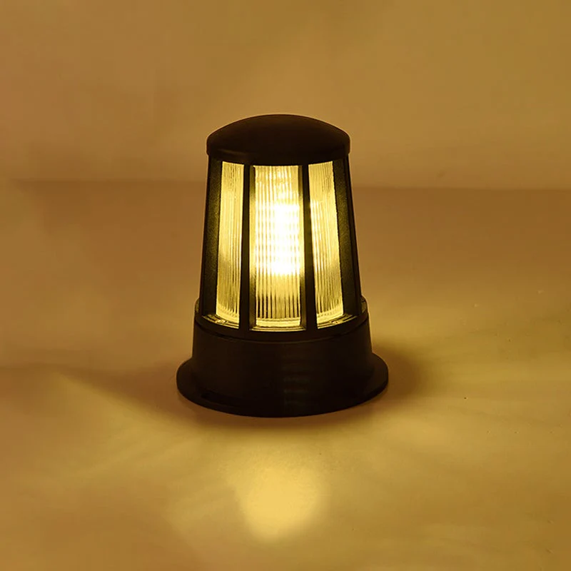 Annette Round Creative Modern Black Outdoor Pillar Lights - Image 7