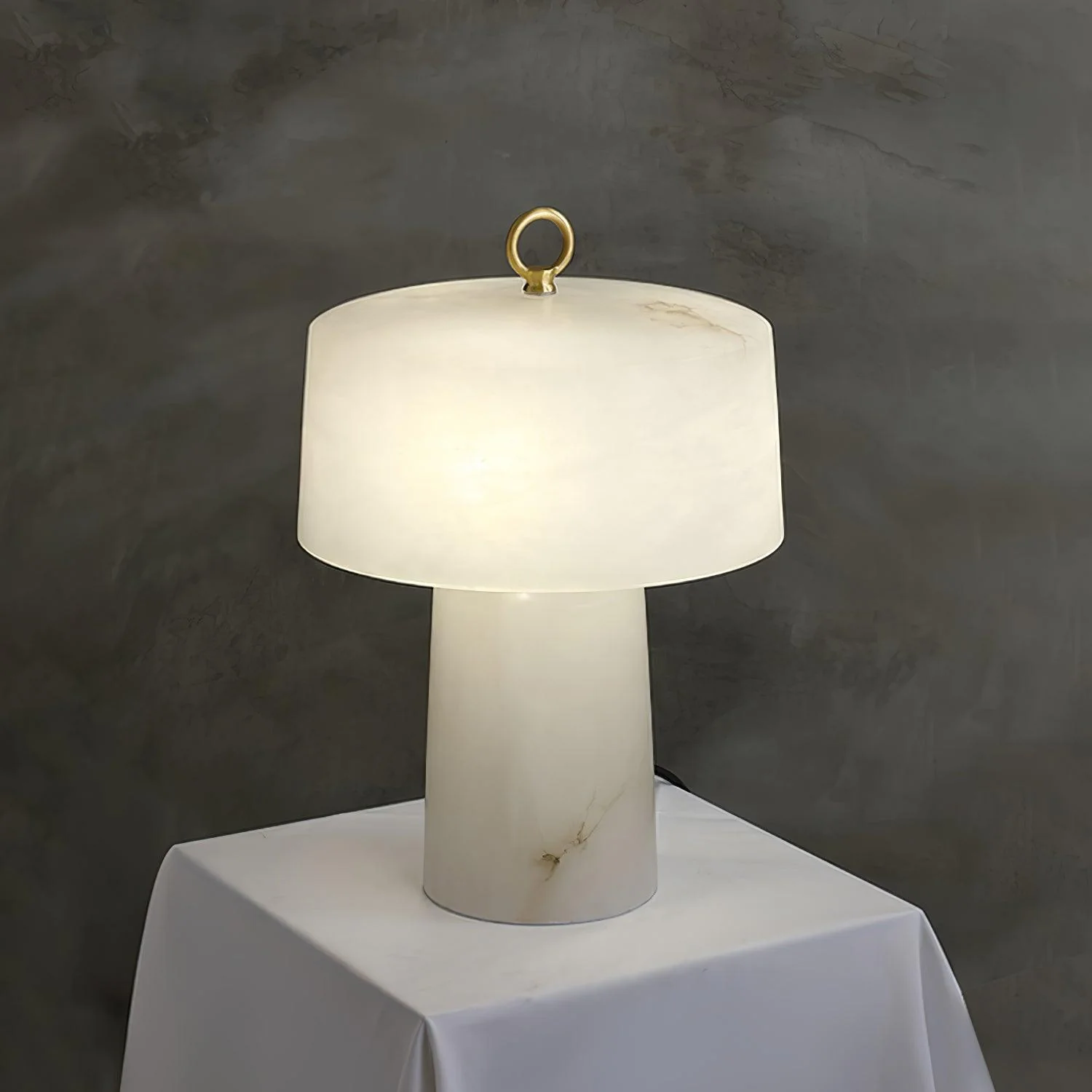 Aogashima Minimalist Alabaster Table Light - Image 8