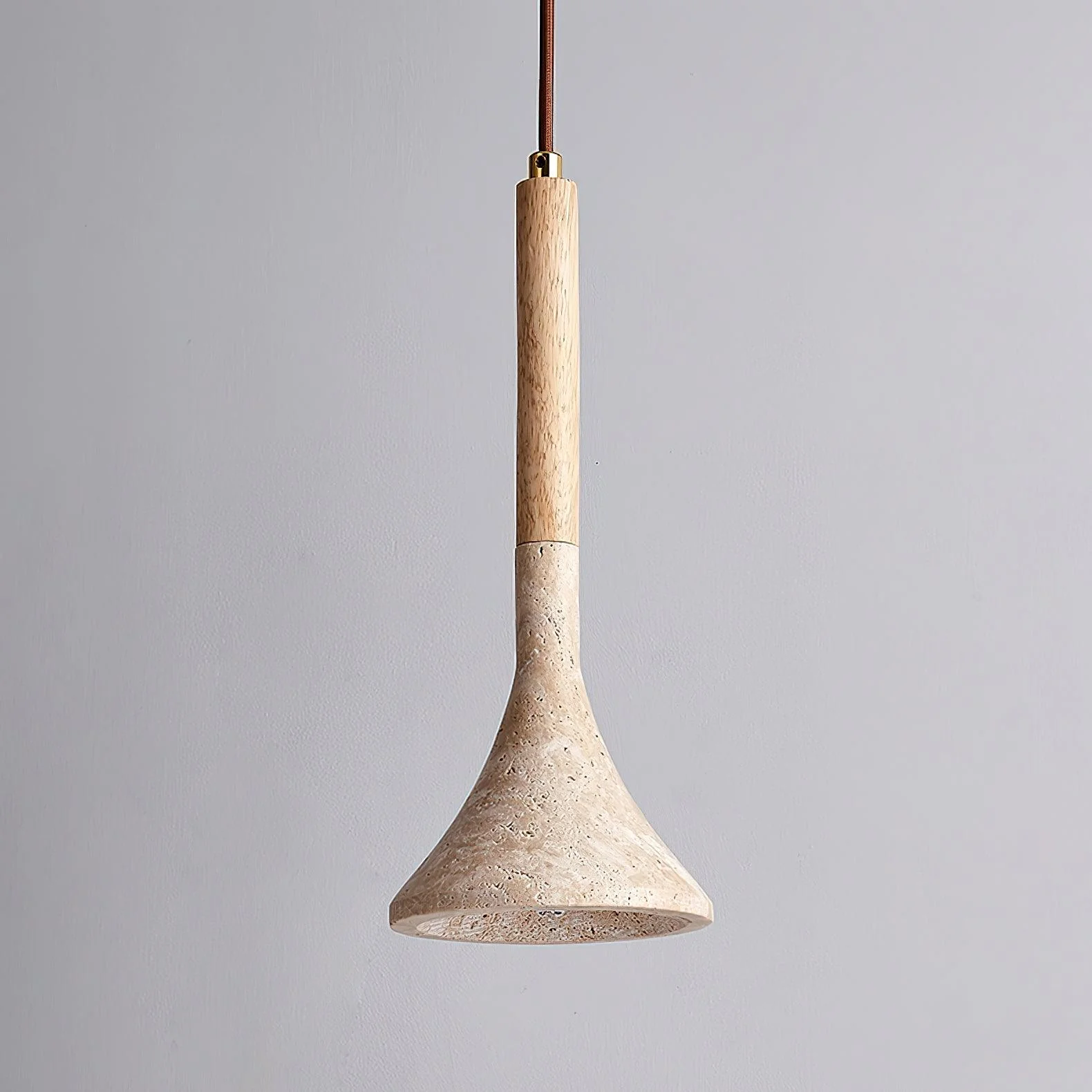 Aplomb Wabi-Sabi Travertine Pendant Light - Image 11