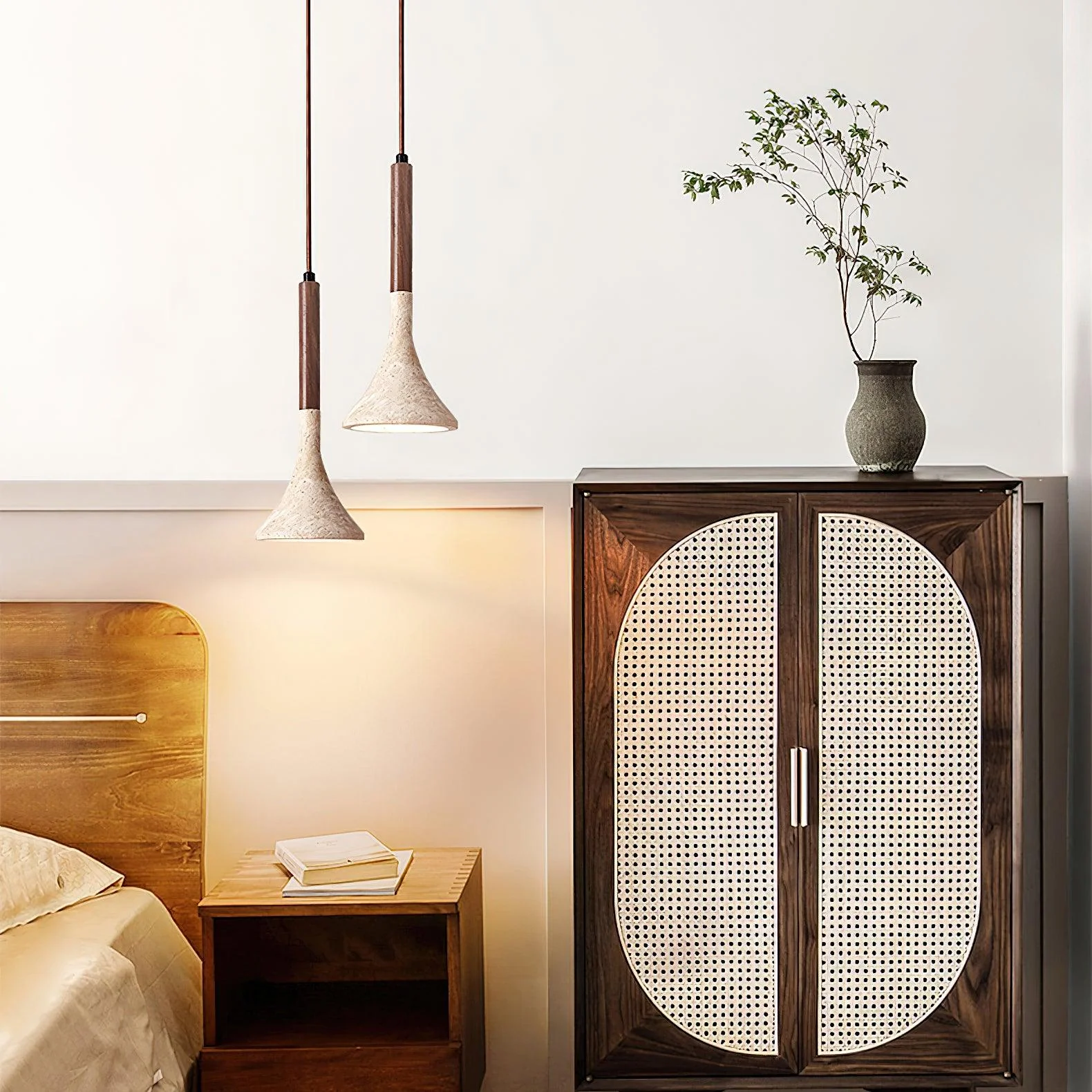 Aplomb Wabi-Sabi Travertine Pendant Light - Image 2