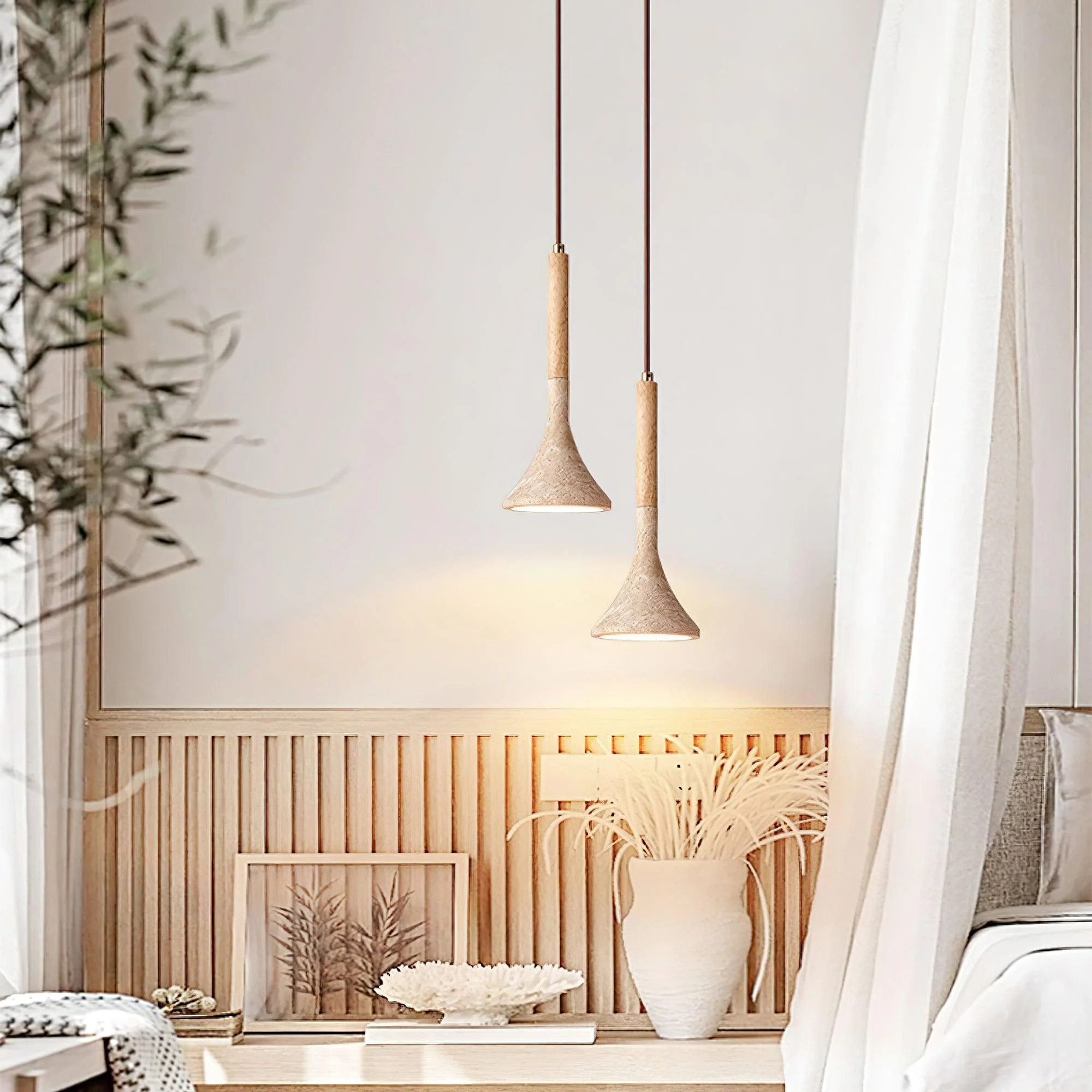 Aplomb Wabi-Sabi Travertine Pendant Light - Image 5