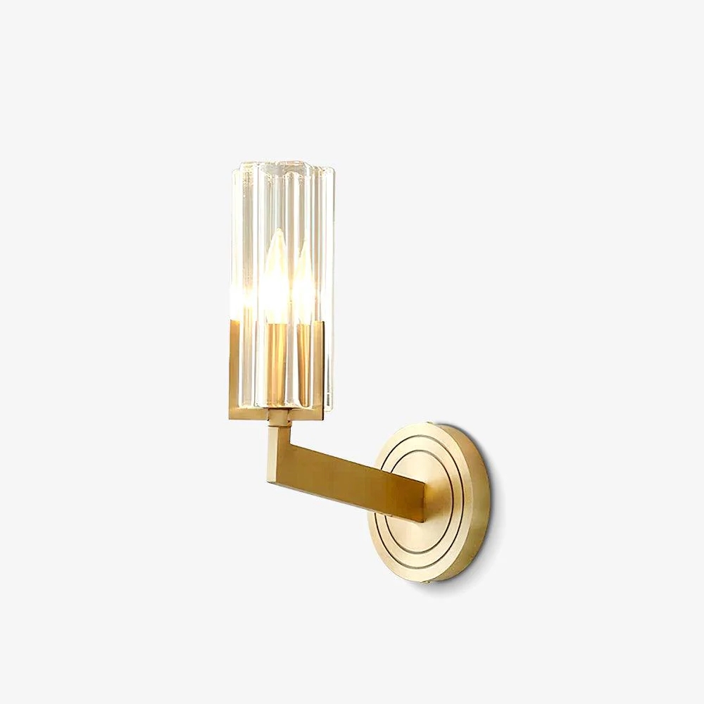 Aqua Premium Elegance Brass Glass Wall Lamp - Image 6