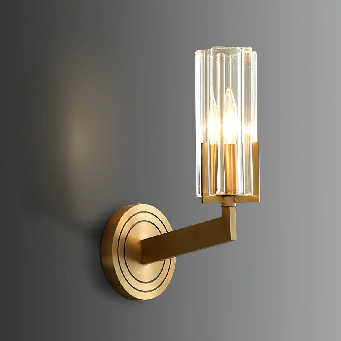 Aqua Premium Elegance Brass Glass Wall Lamp - Image 8