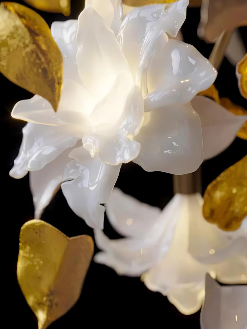 Araeos Flying Flowers Fluttering Brass Chandelier - Image 15