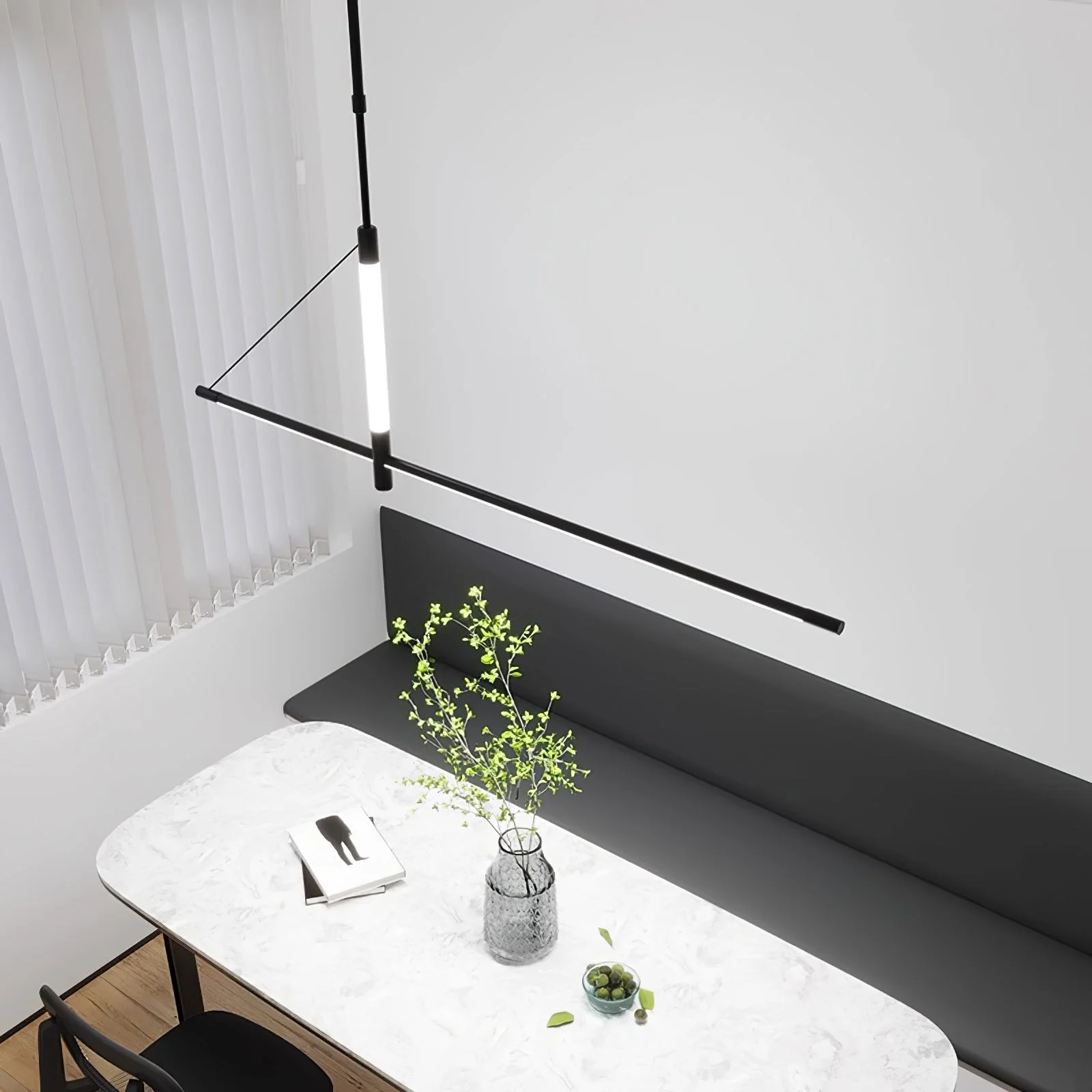 Araeyra Modern Minimalist Linear Axis Pendant Light - Image 13