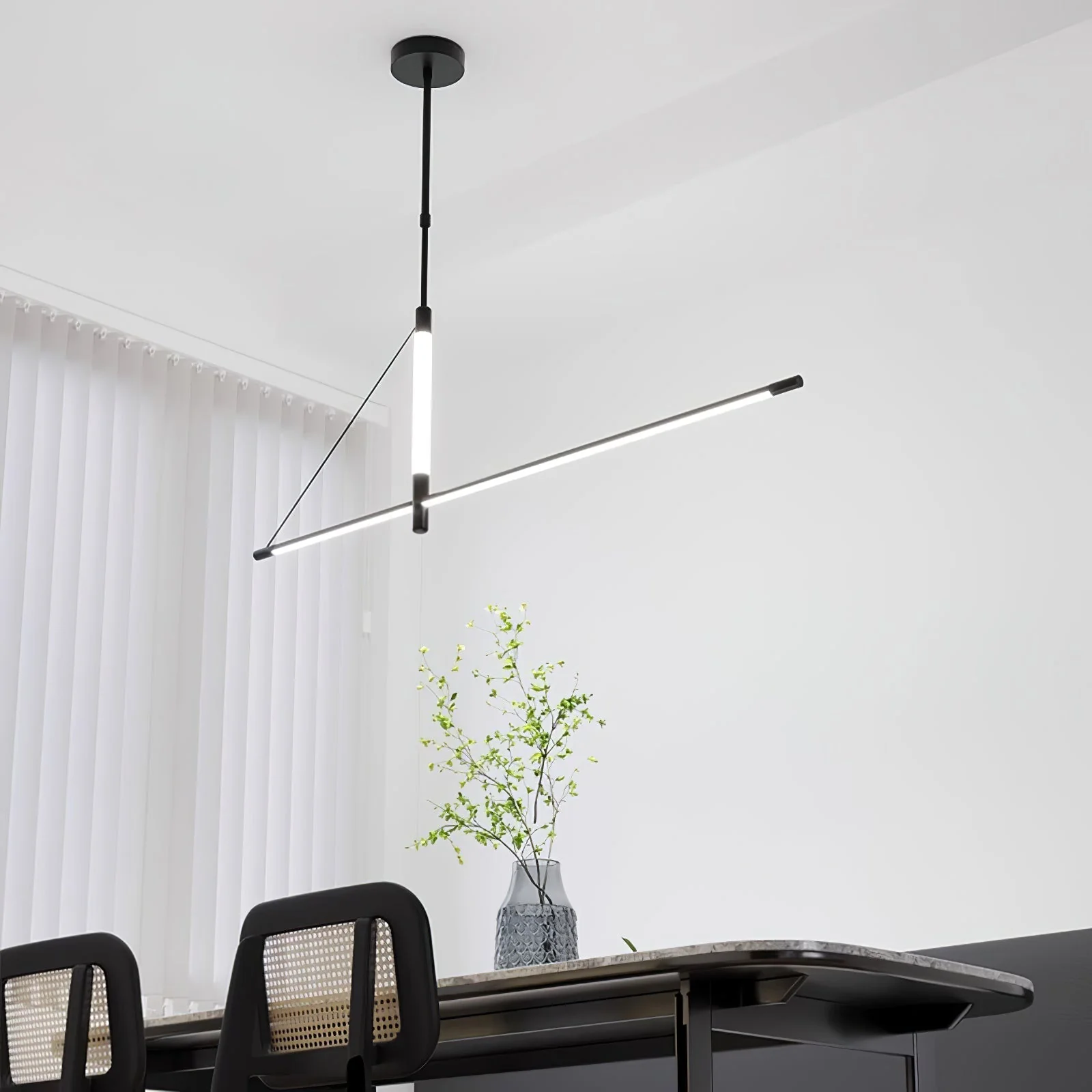 Araeyra Modern Minimalist Linear Axis Pendant Light - Image 14