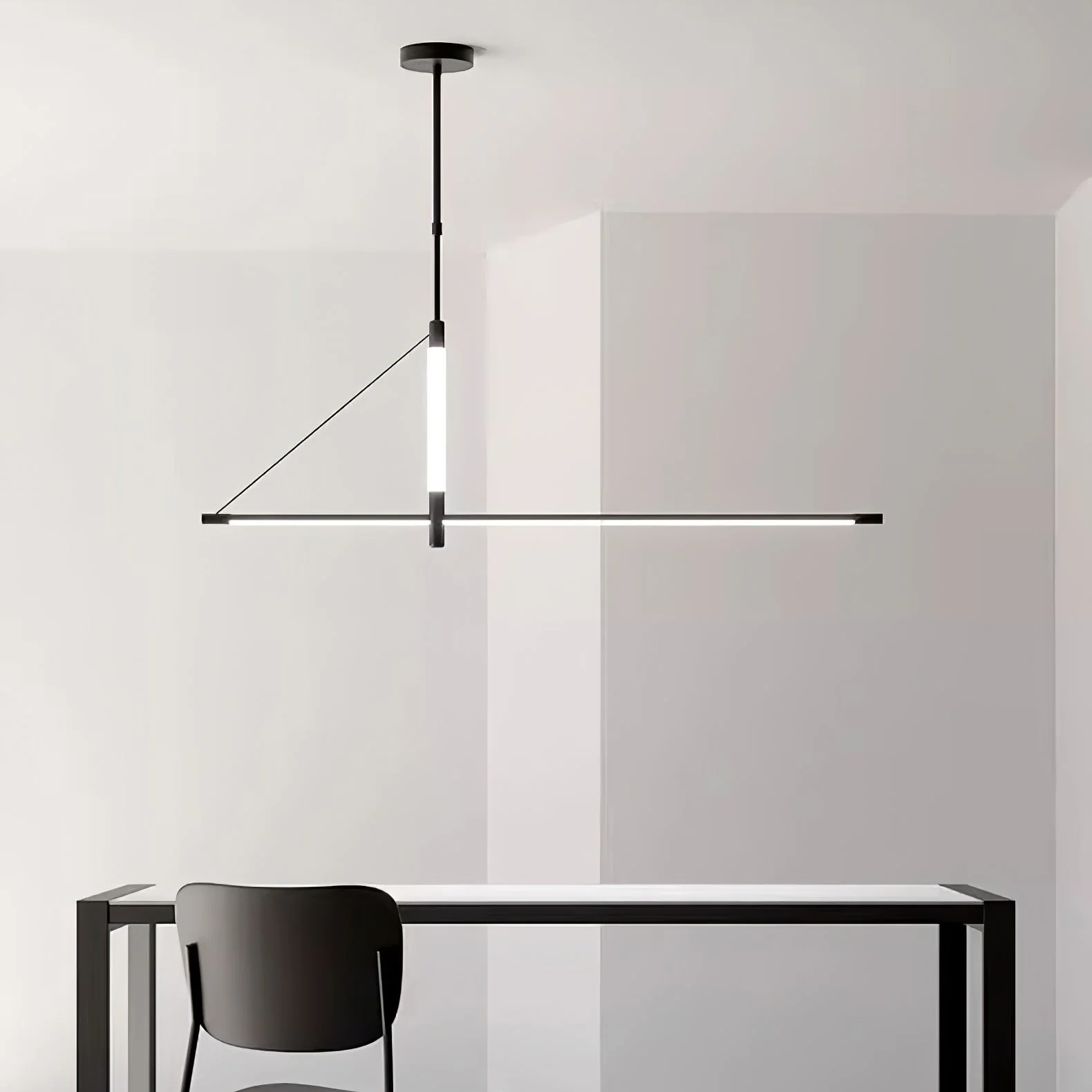 Araeyra Modern Minimalist Linear Axis Pendant Light - Image 2