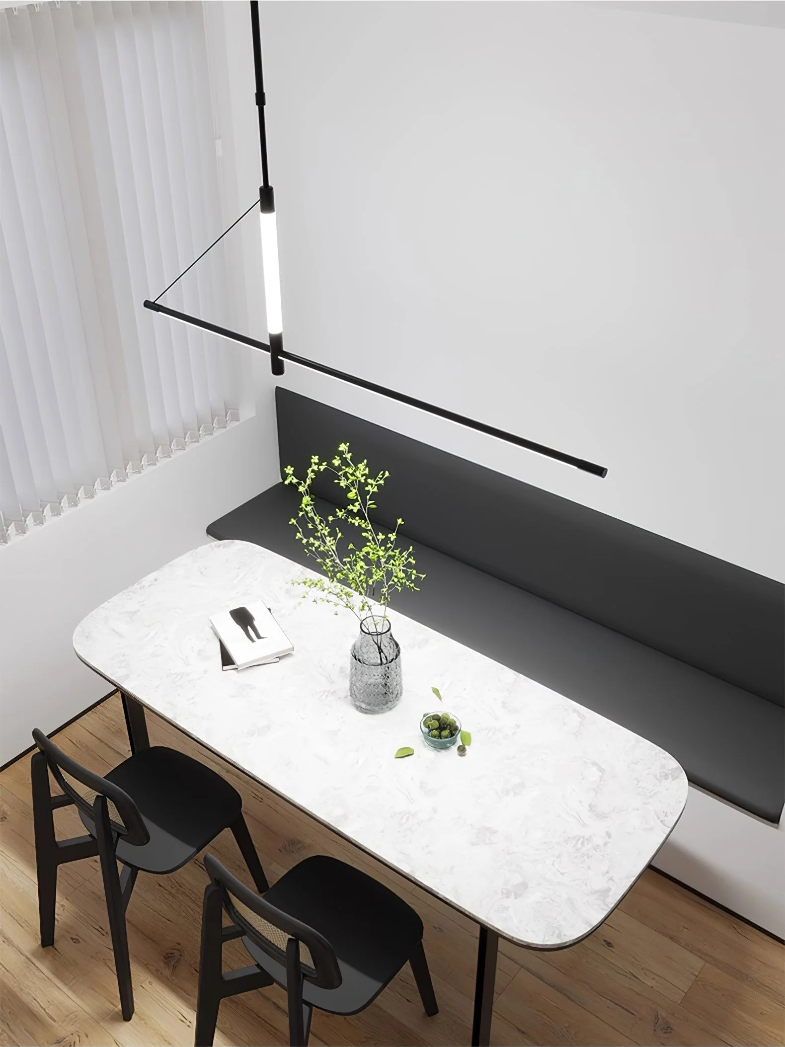 Araeyra Modern Minimalist Linear Axis Pendant Light - Image 6