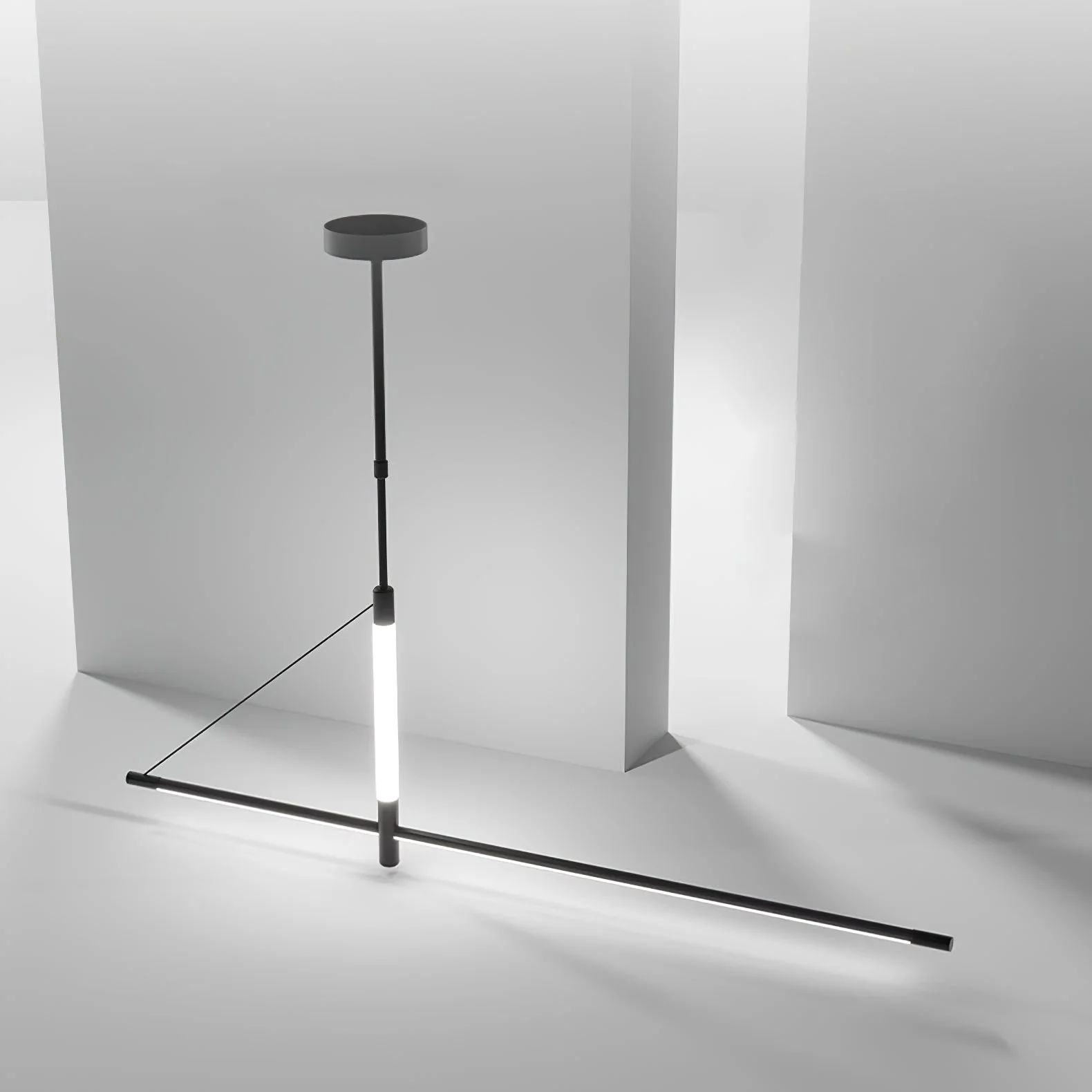 Araeyra Modern Minimalist Linear Axis Pendant Light - Image 7