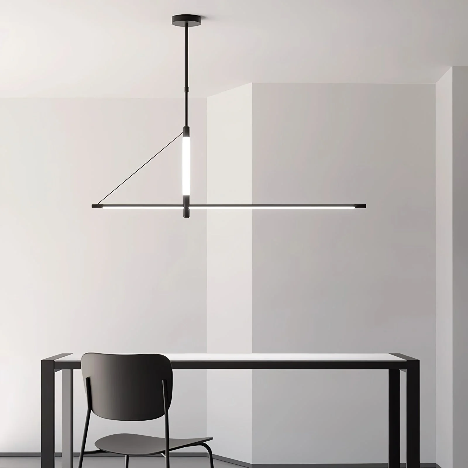 Araeyra Modern Minimalist Linear Axis Pendant Light - Image 9