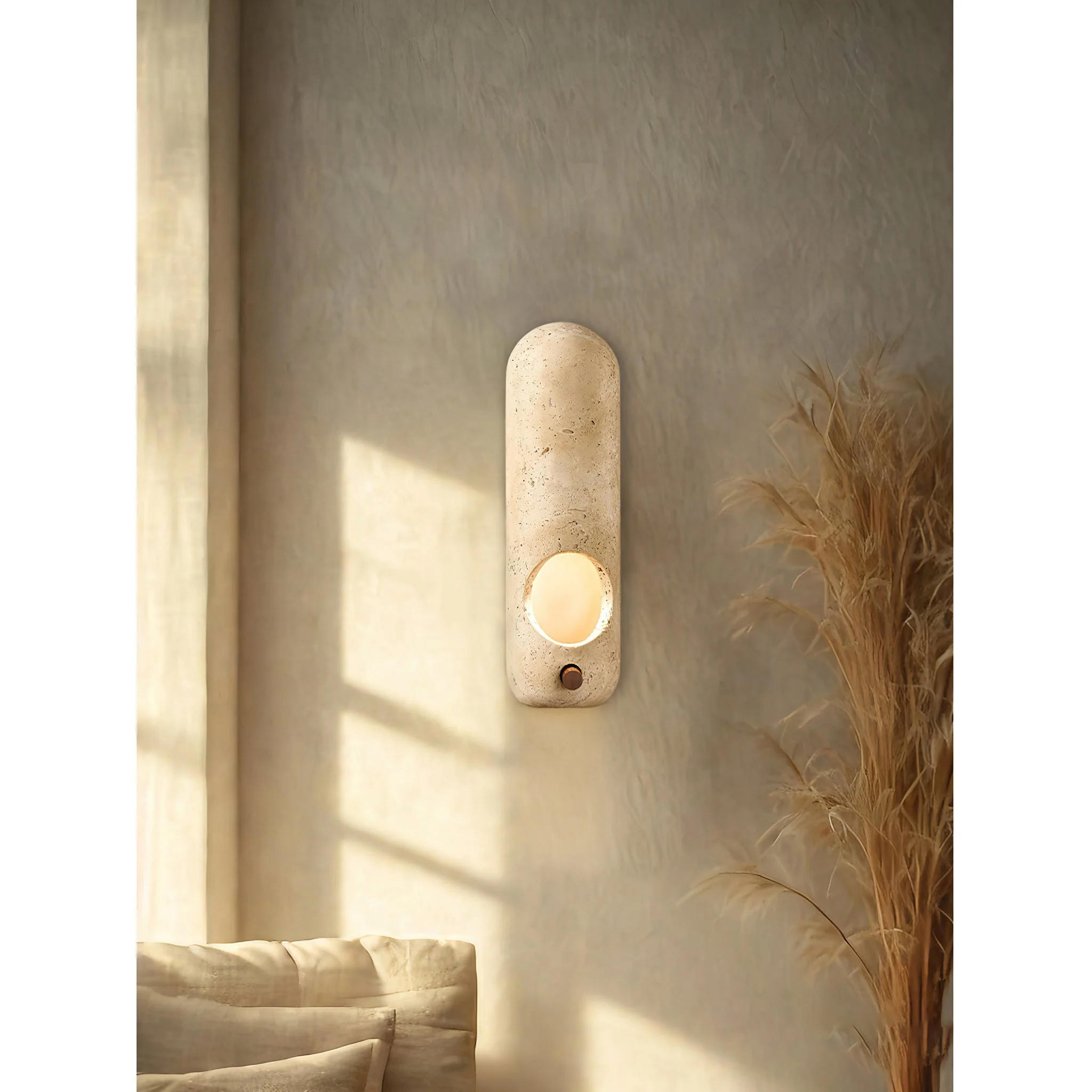Arauz Wabi-Sabi Travertine Wall Light - Image 4