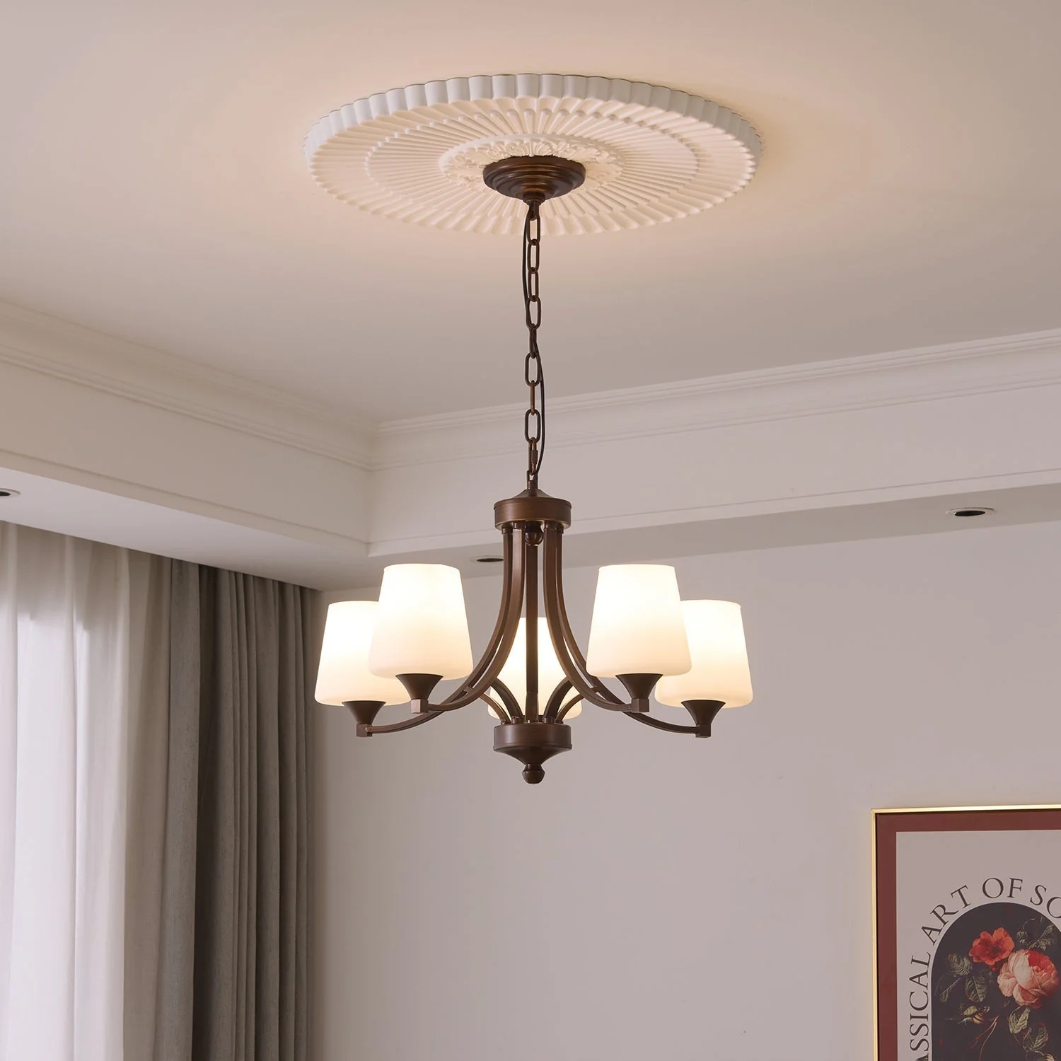 Ardena Elegance Vintage Classic Glass Chandelier - Image 6